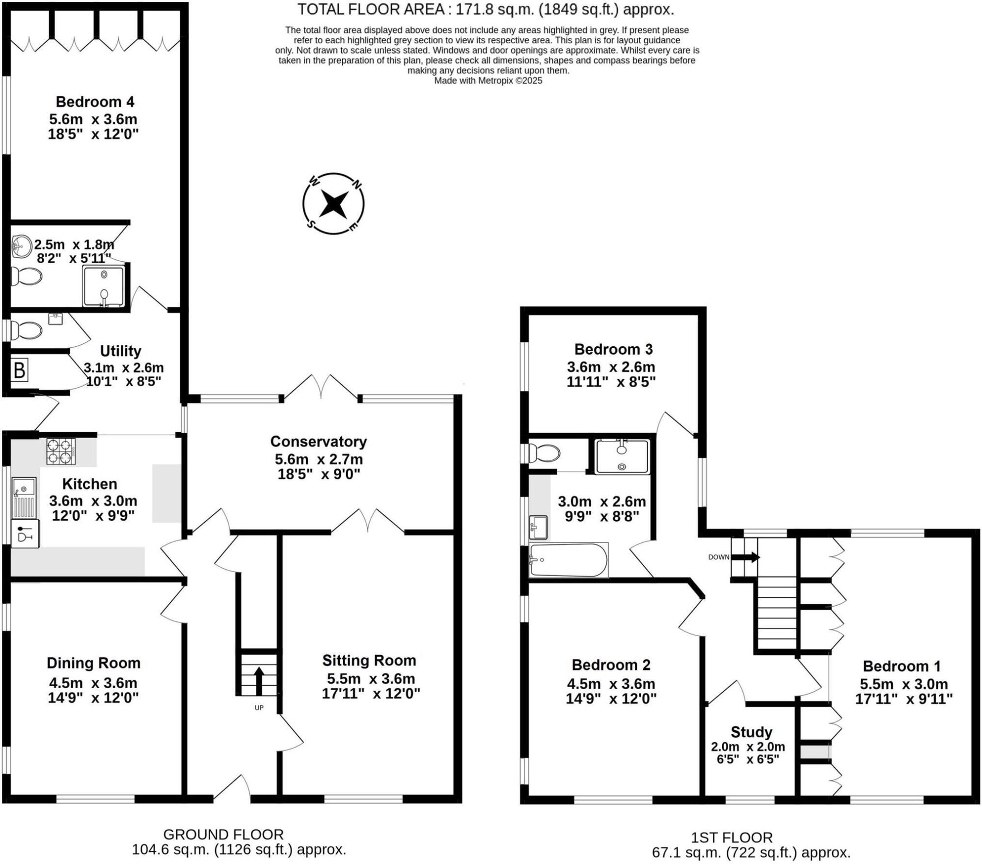 Floorplan of 4 bedroom Detached House to rent, Sydney Road, Walmer, Kent, CT14