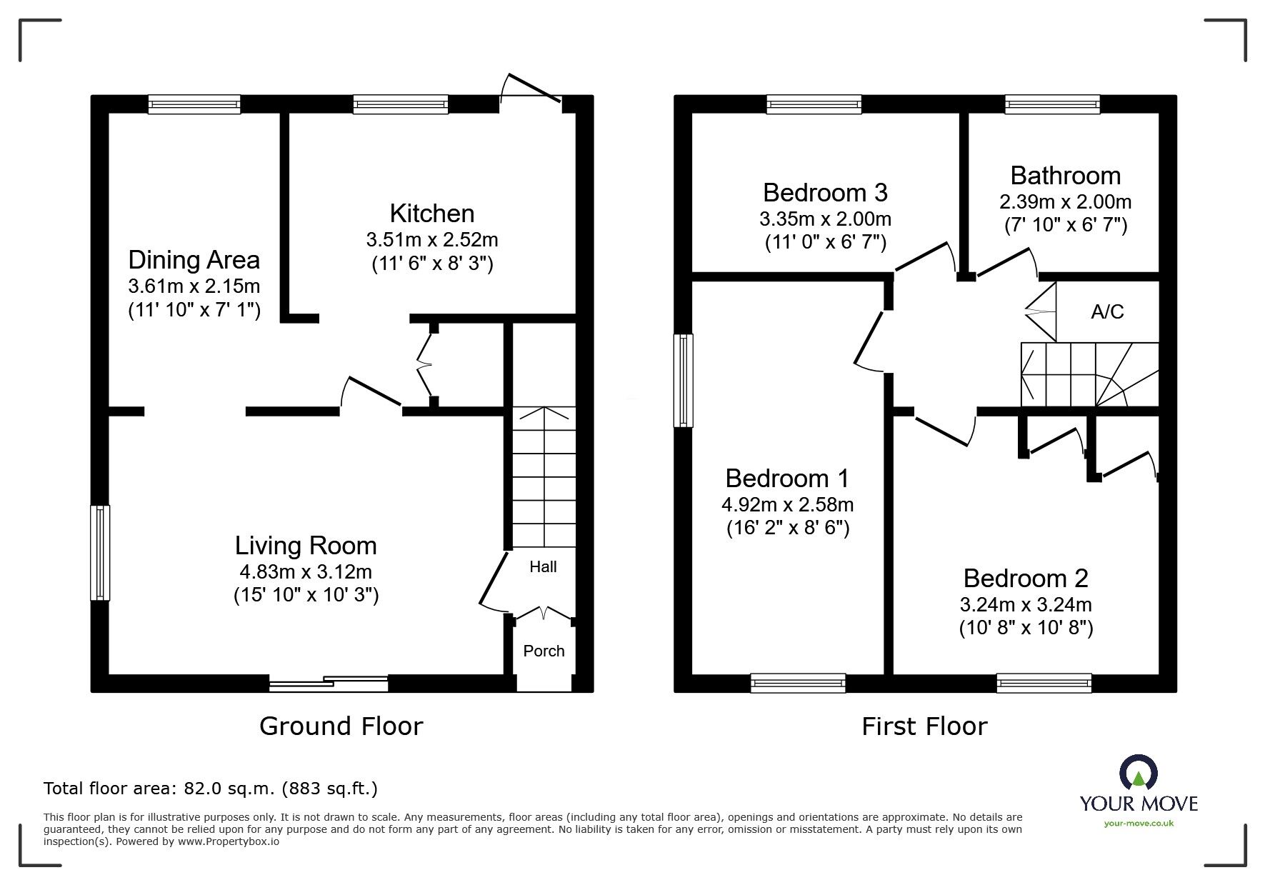 Floorplan of 3 bedroom Mid Terrace House for sale, St. Davids Avenue, Dover, Kent, CT17