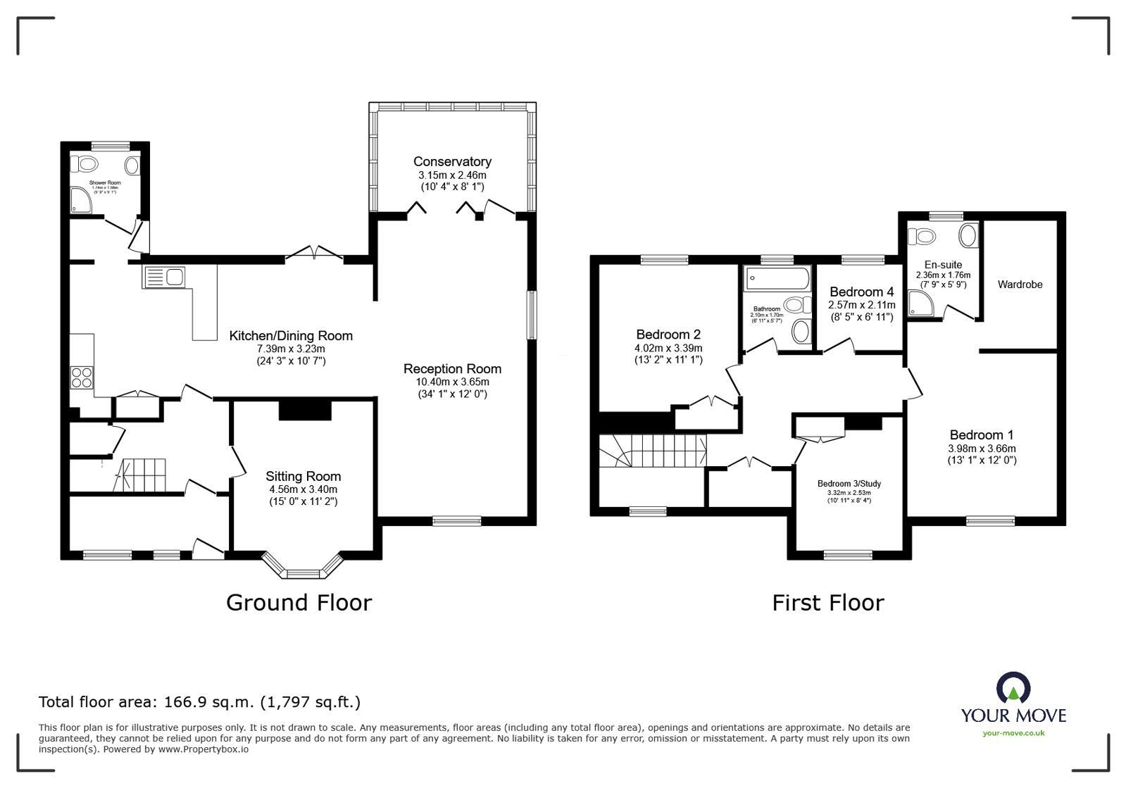 Floorplan of 4 bedroom Semi Detached House for sale, St. Leonards Road, Deal, Kent, CT14