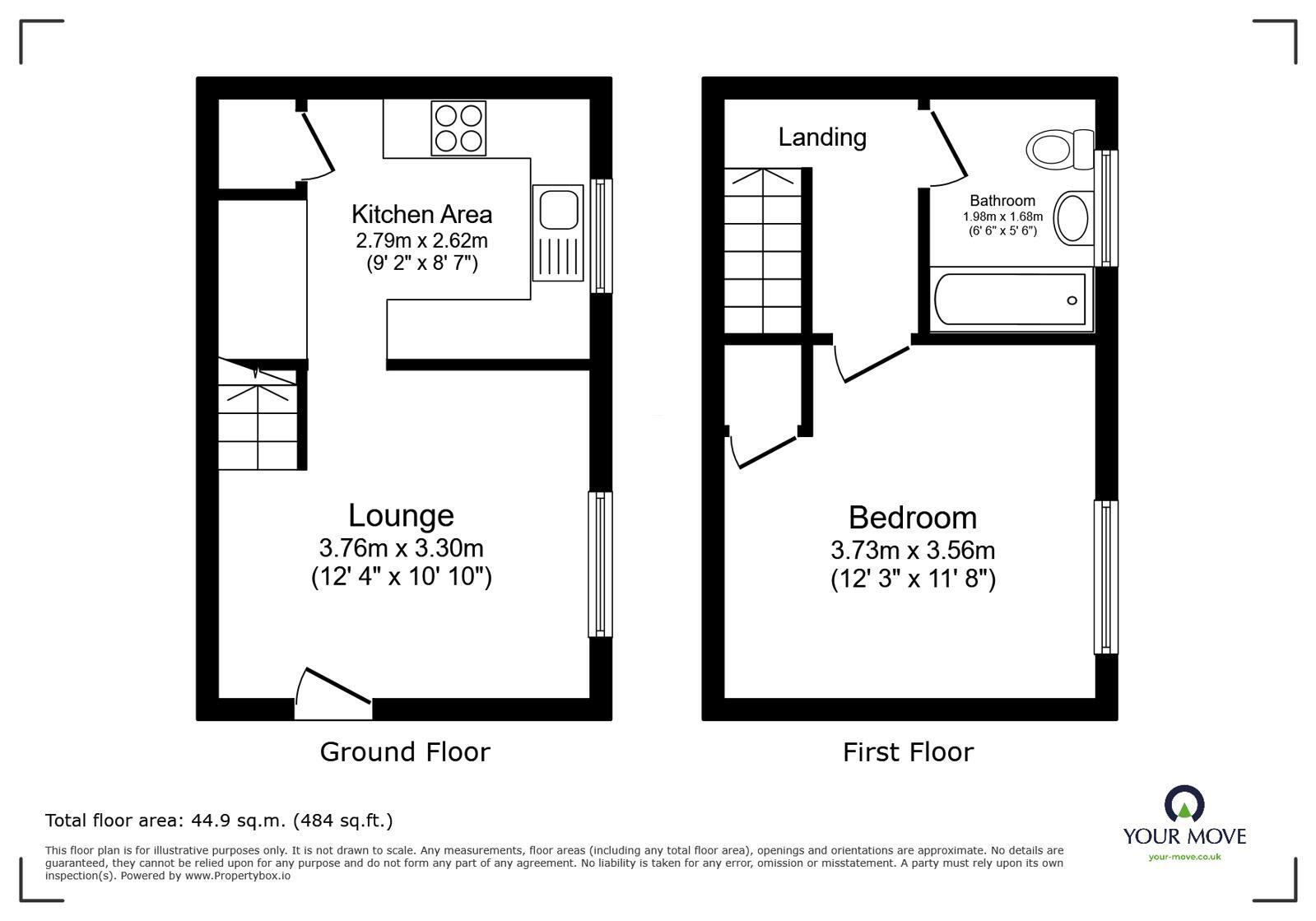 Floorplan of 1 bedroom End Terrace House to rent, Young Close, Deal, Kent, CT14