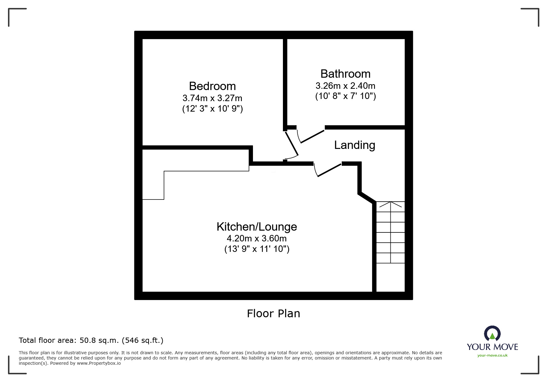 Floorplan of 1 bedroom Flat to rent, B 83 Sandringham Road, Intake, South Yorkshire, DN2