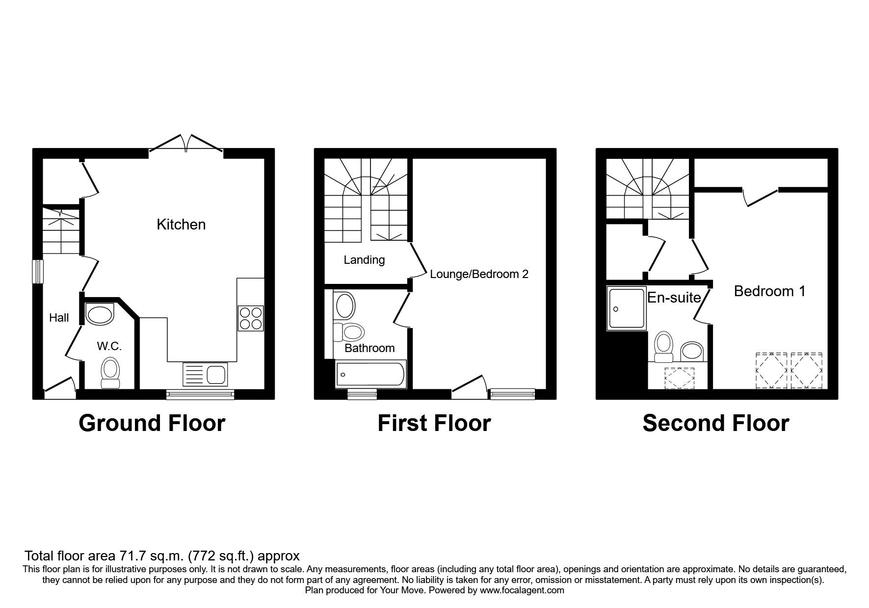 Floorplan of 2 bedroom End Terrace House for sale, School House Mews, Doncaster, DN1