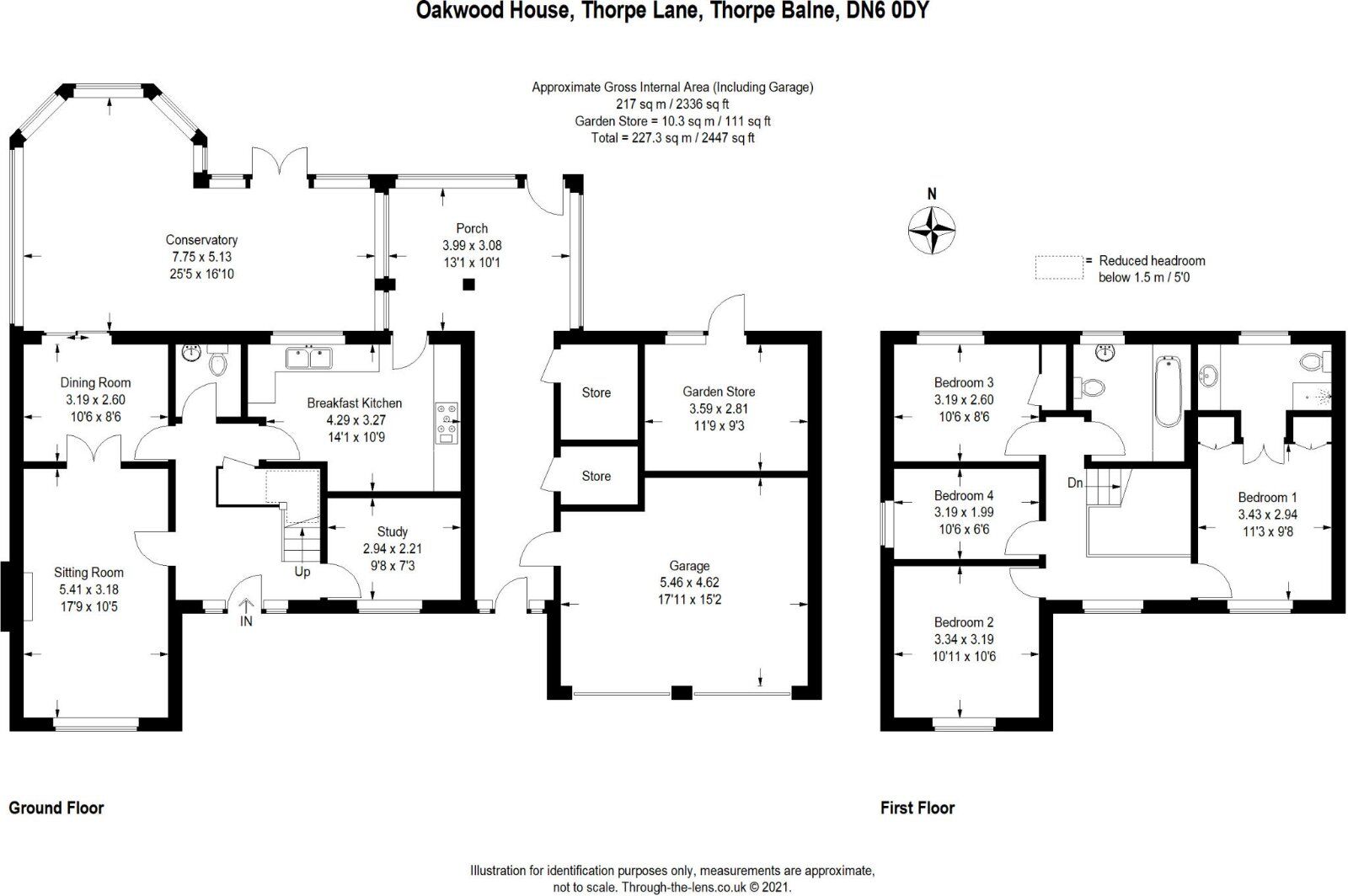 Floorplan of 4 bedroom Detached House for sale, Thorpe Lane, Thorpe In Balne, Doncaster, DN6