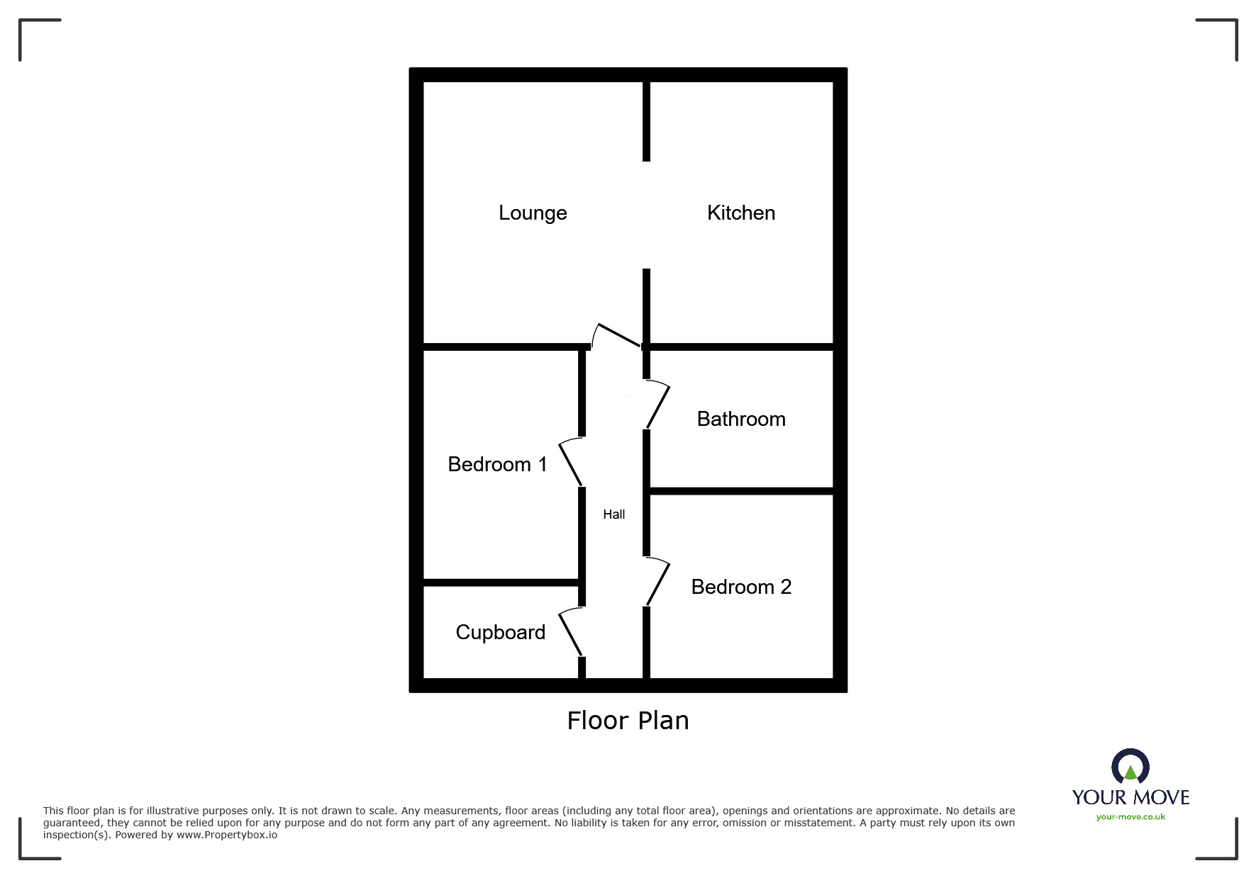 Floorplan of 2 bedroom  Flat to rent, Styrrup Road, Harworth, Nottinghamshire, DN11