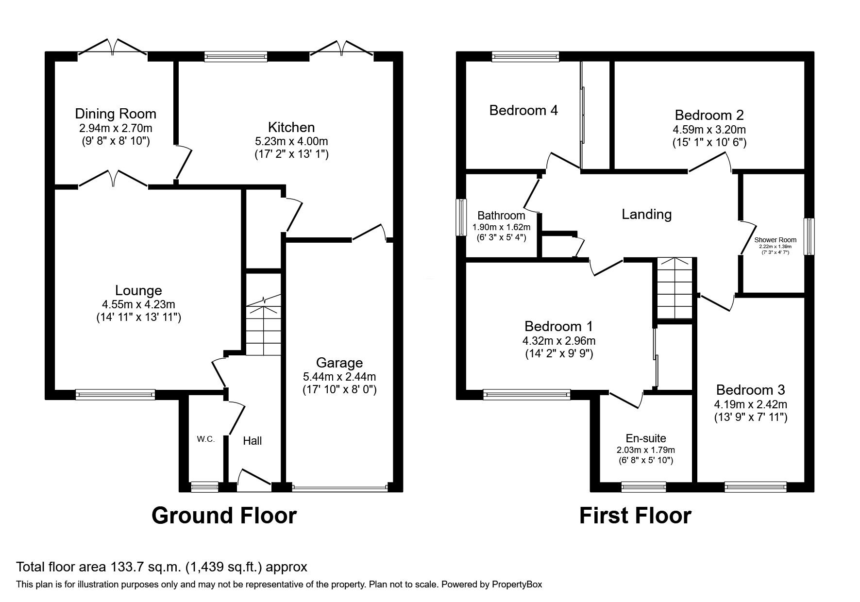 Floorplan of 4 bedroom Detached House for sale, Westminster Drive, Dunsville, South Yorkshire, DN7