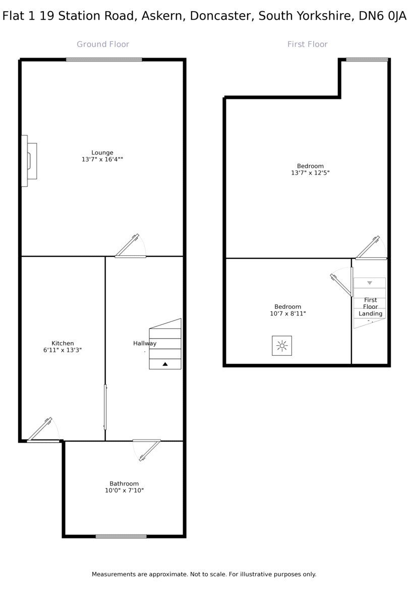 Floorplan of 2 bedroom  Flat to rent, Station Road, Askern, South Yorkshire, DN6