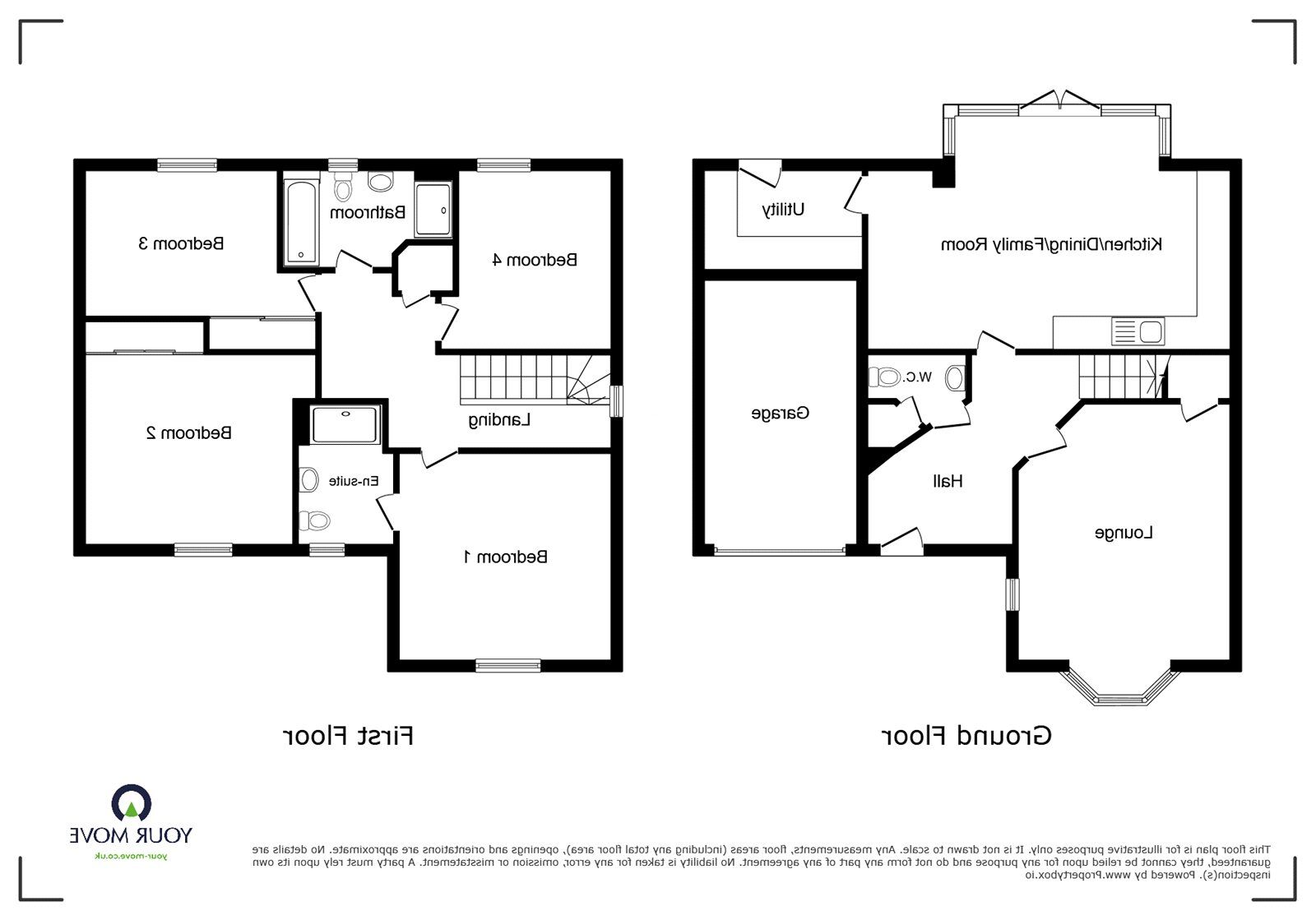Floorplan of 4 bedroom Detached House for sale, Hillcrest Drive, Branton, South Yorkshire, DN3