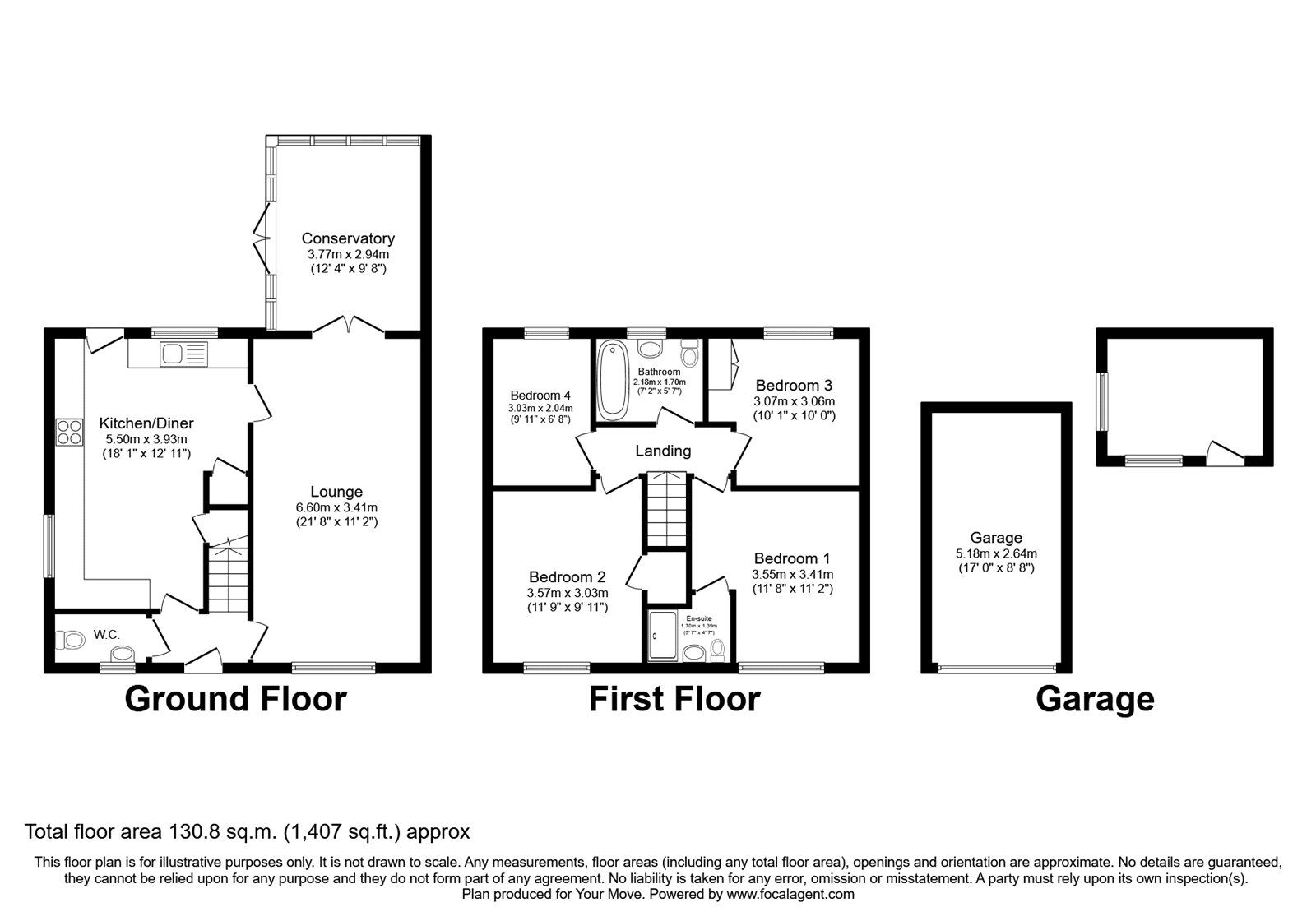 Floorplan of 4 bedroom Detached House to rent, St. Lukes Close, Dunsville, South Yorkshire, DN7