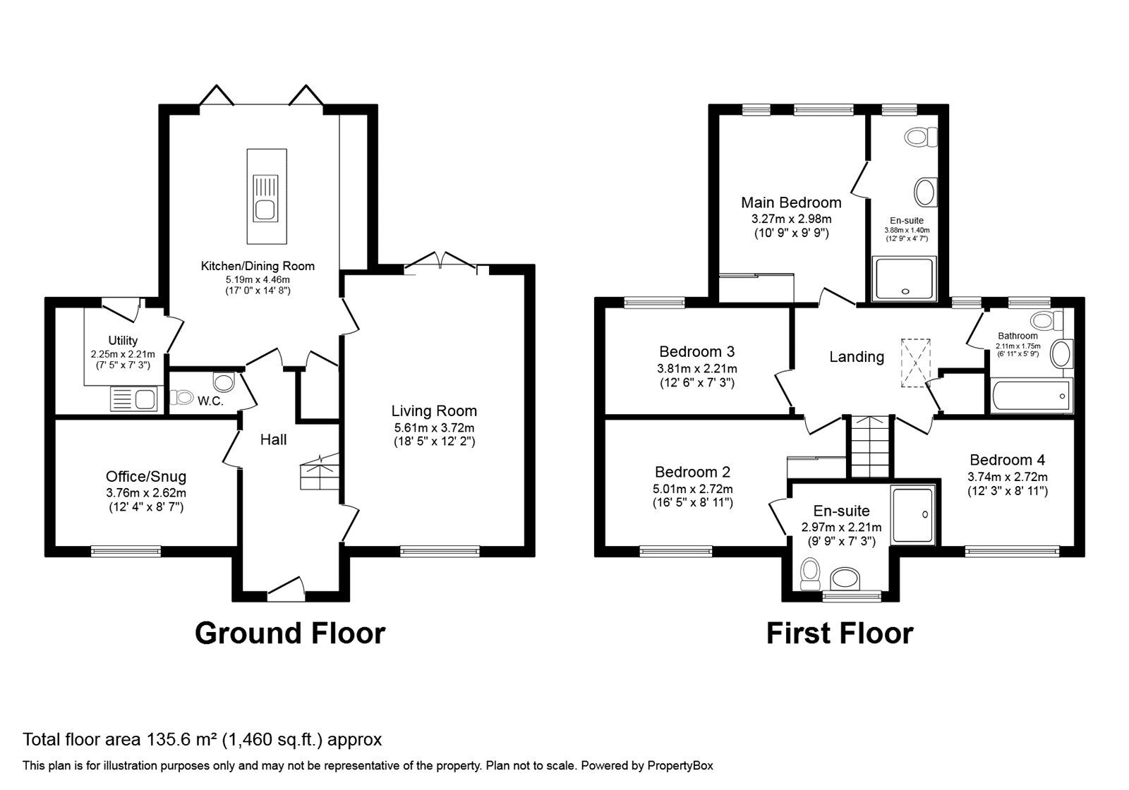 Floorplan of 4 bedroom Detached House for sale, Plot 4 William Court, South Kirkby, West Yorkshire, WF9