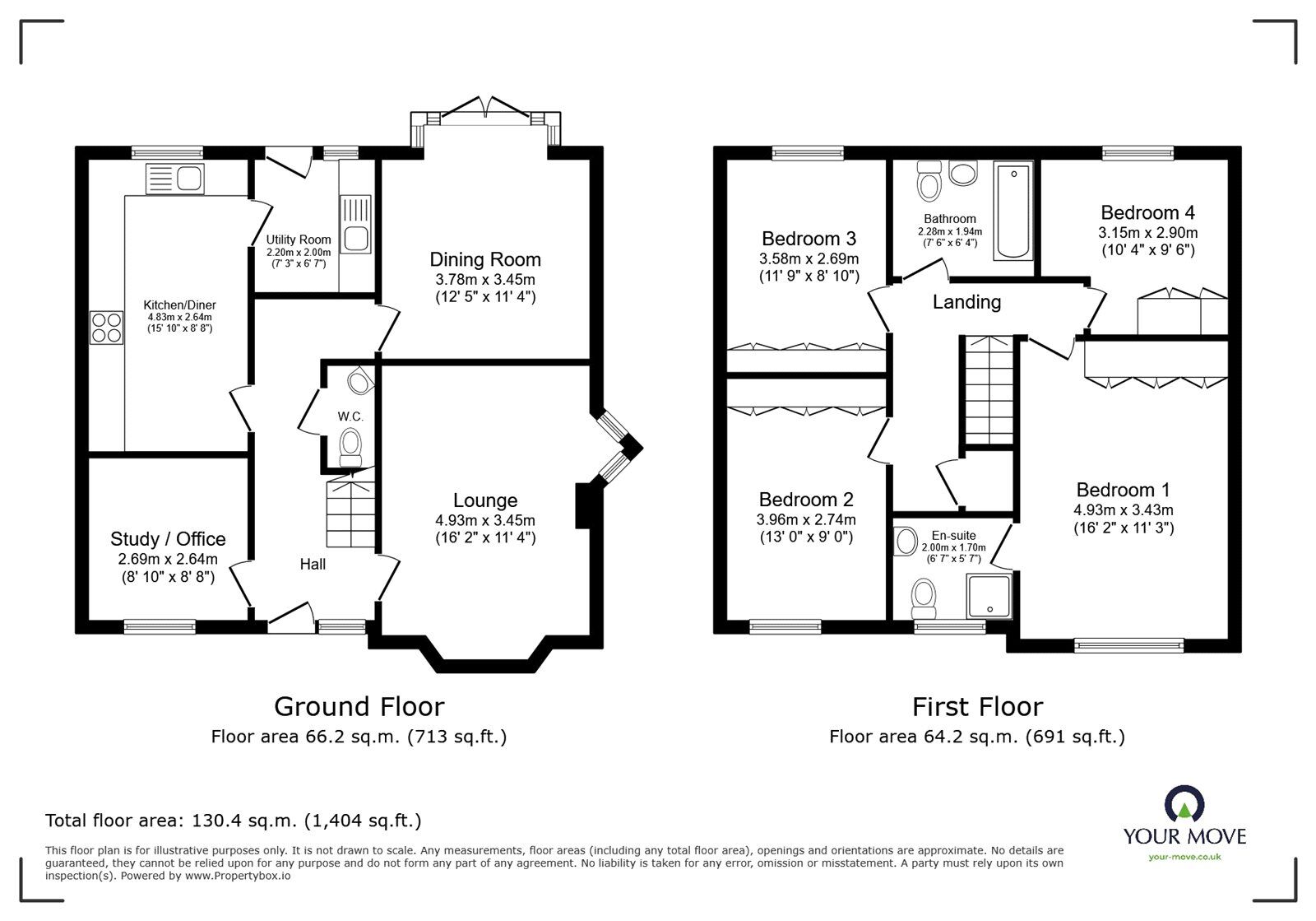 Floorplan of 4 bedroom Detached House for sale, Westminster Drive, Dunsville, South Yorkshire, DN7