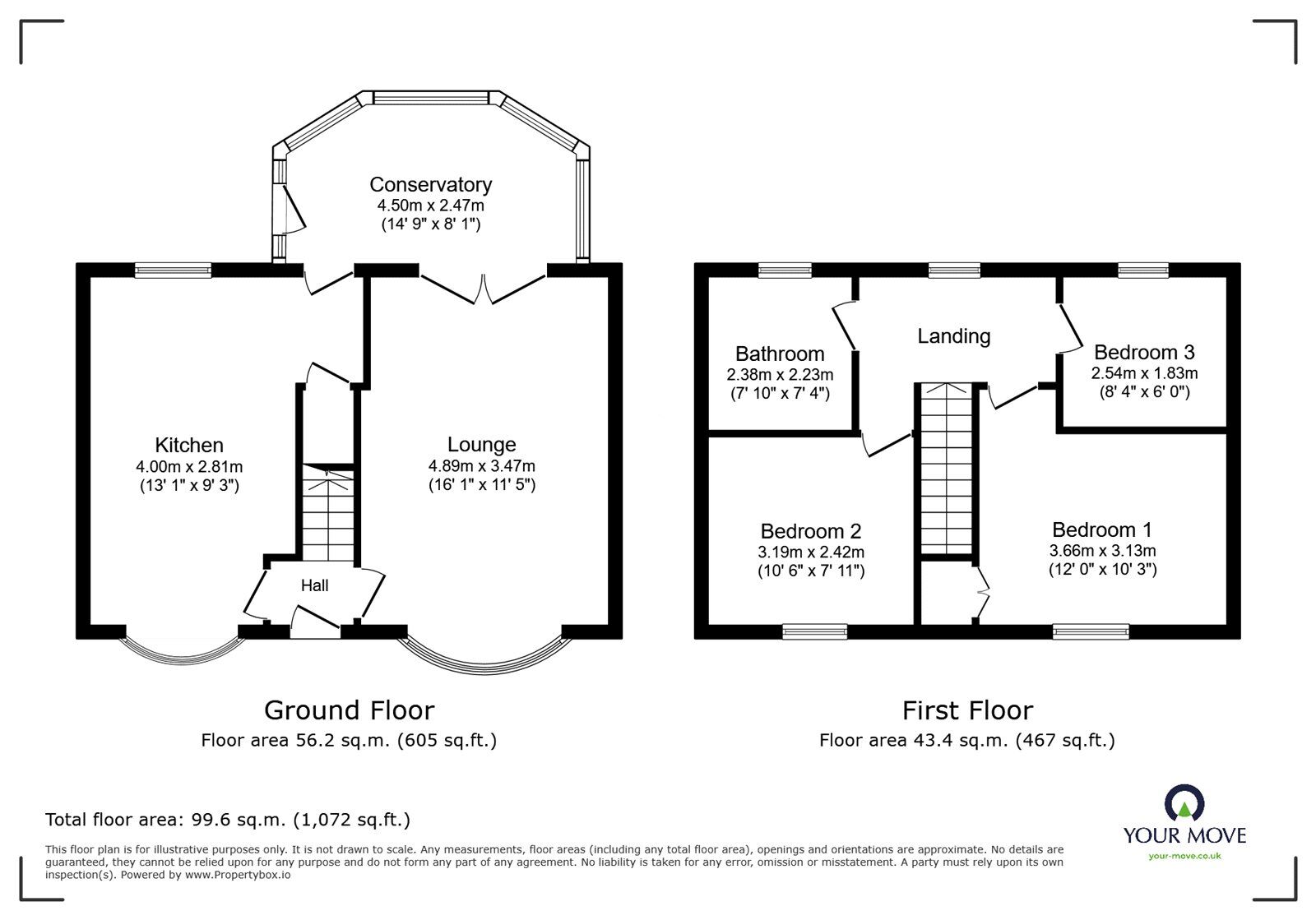 Floorplan of 3 bedroom Semi Detached House for sale, Paxton Crescent, Armthorpe, South Yorkshire, DN3