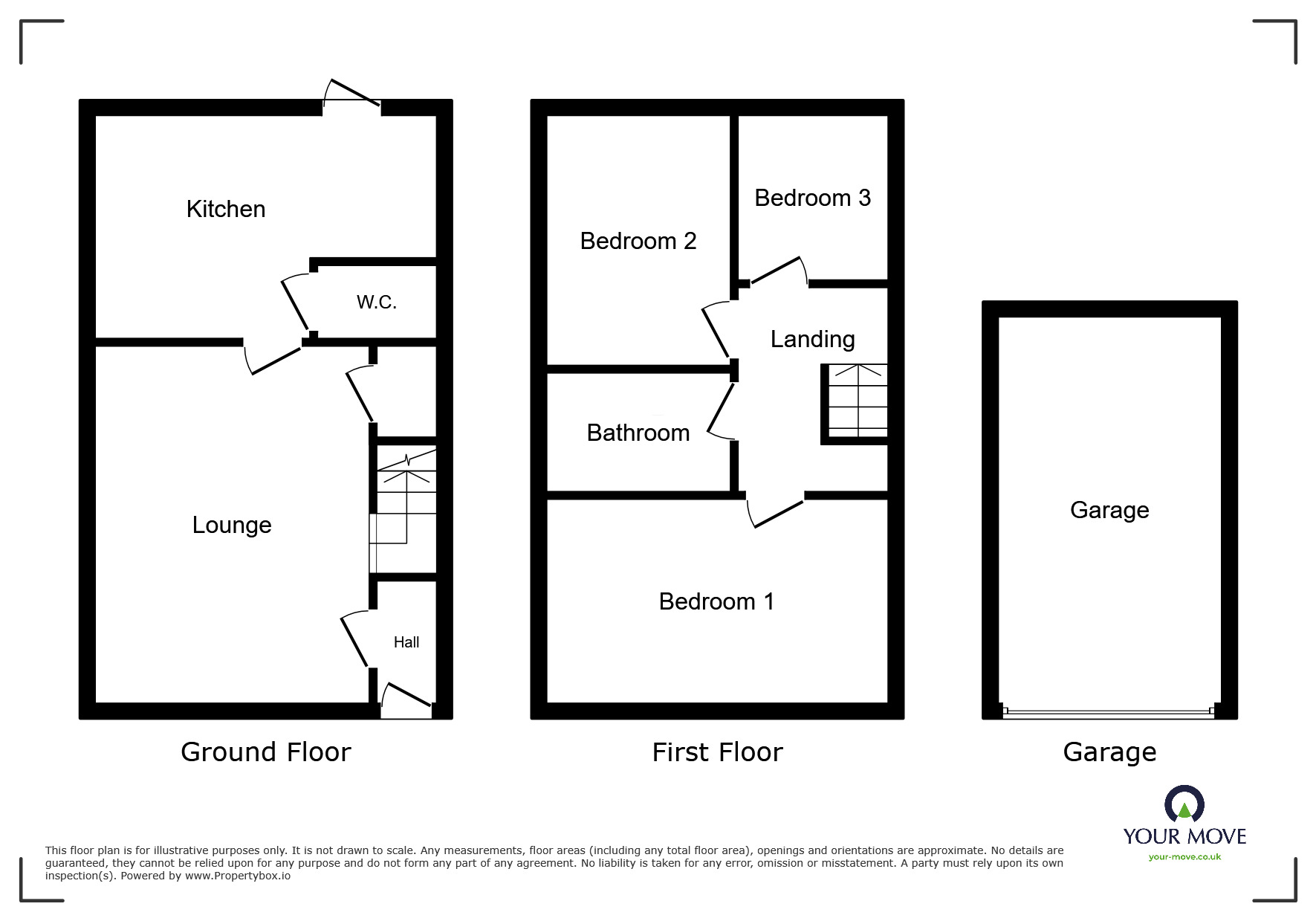 Floorplan of 3 bedroom Semi Detached House to rent, Richmond Road, Moorends, South Yorkshire, DN8