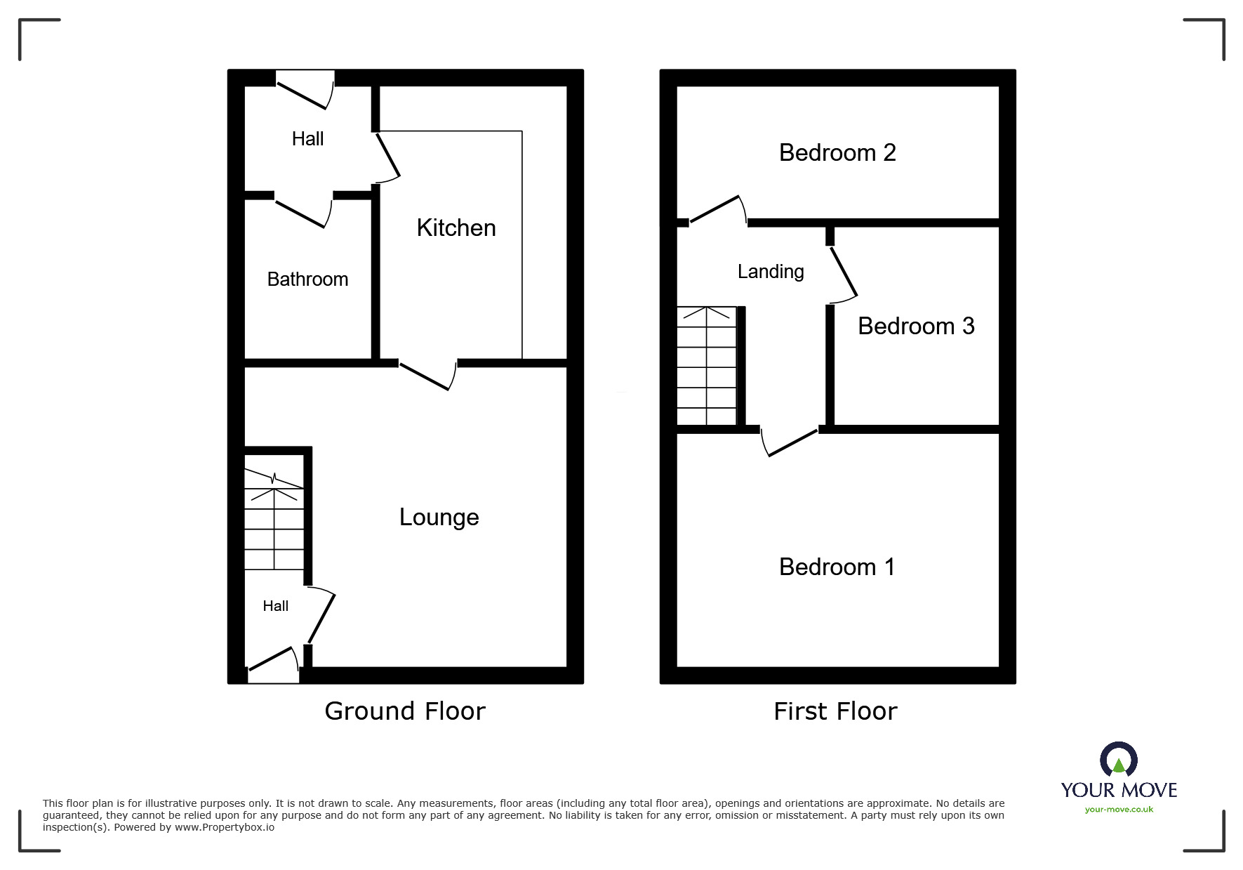 Floorplan of 3 bedroom Mid Terrace House to rent, Avenue Road, Askern, South Yorkshire, DN6