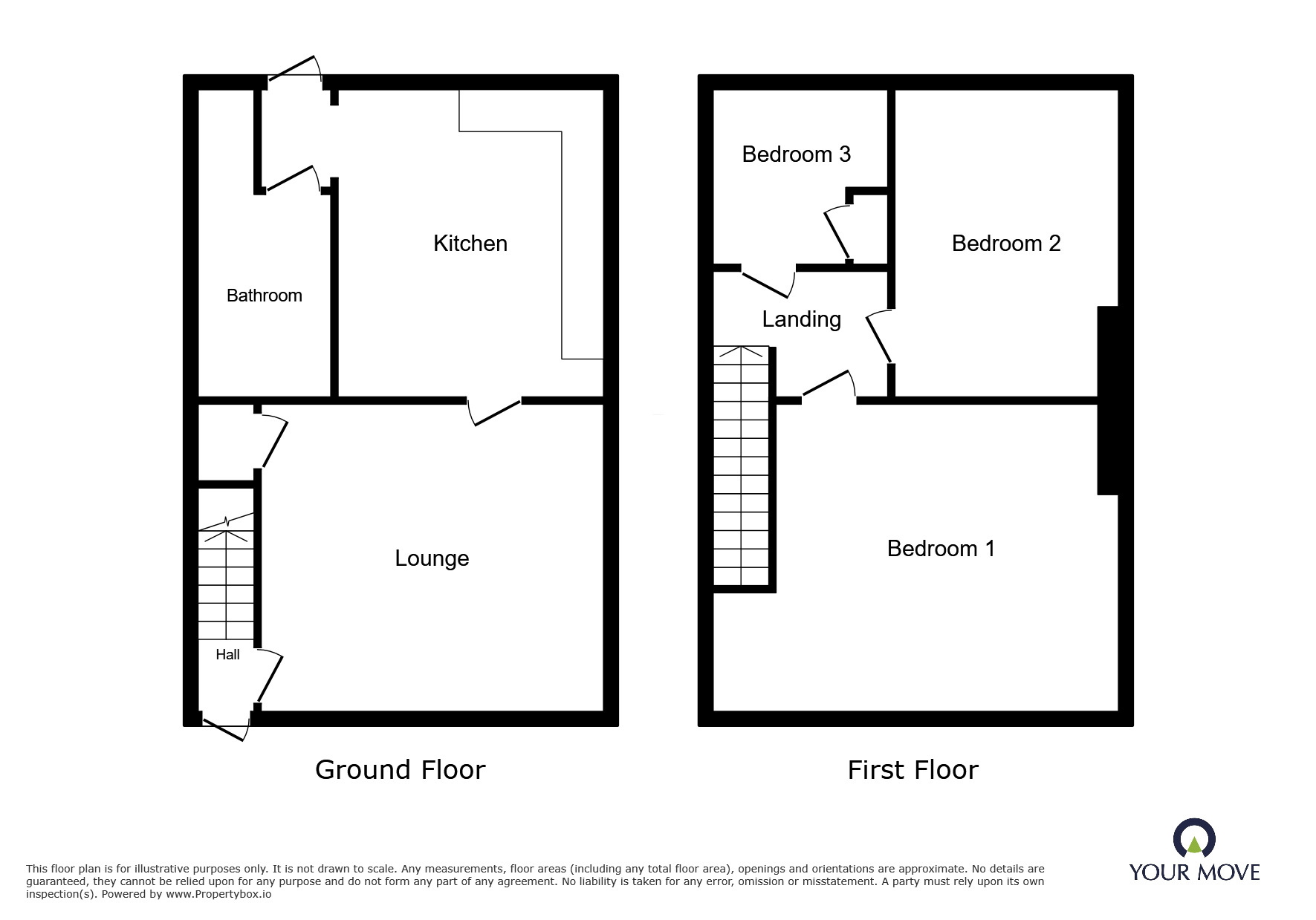 Floorplan of 3 bedroom Mid Terrace House to rent, Avenue Road, Askern, South Yorkshire, DN6