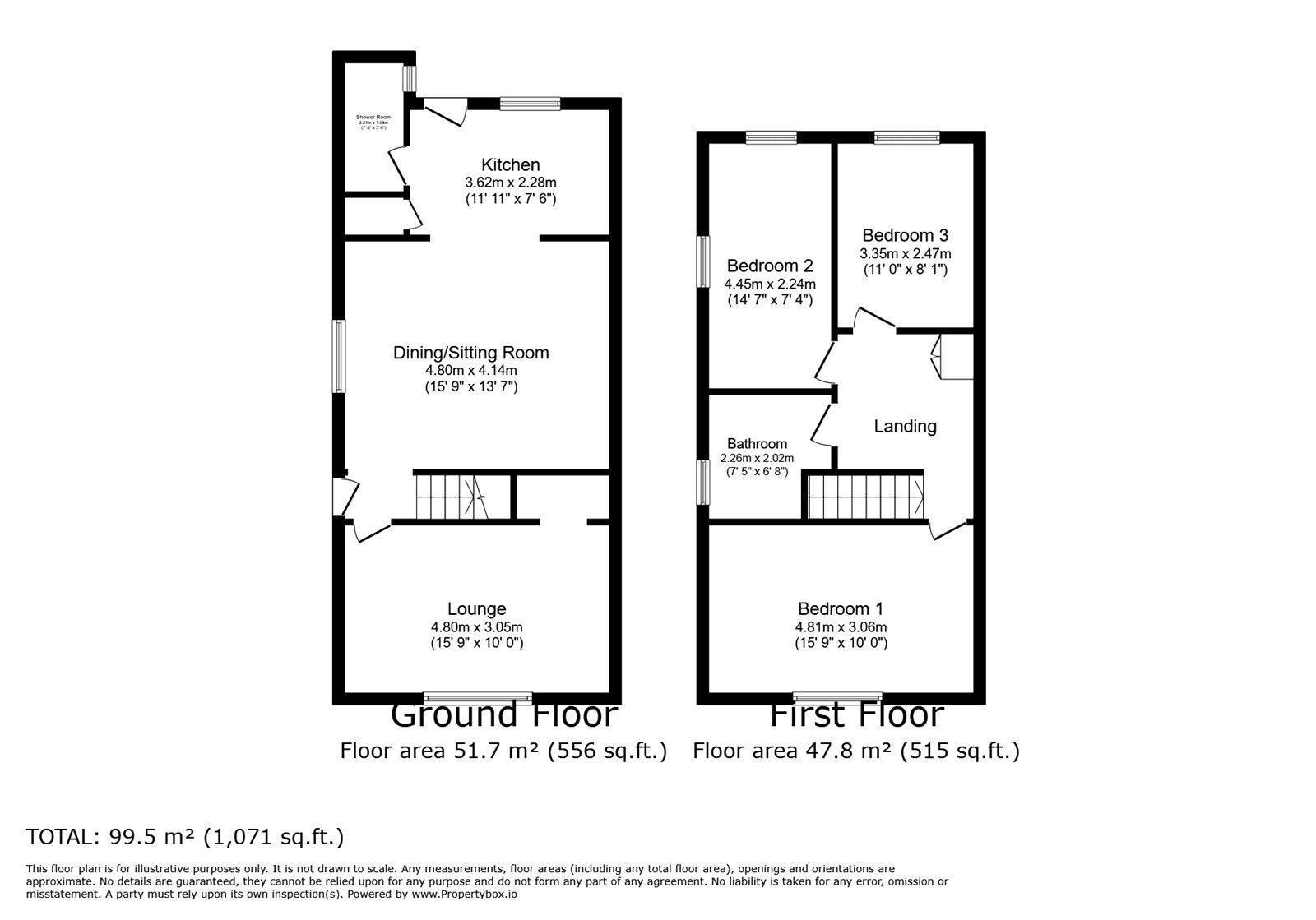 Floorplan of 3 bedroom End Terrace House for sale, Balfour Road, Bentley, South Yorkshire, DN5