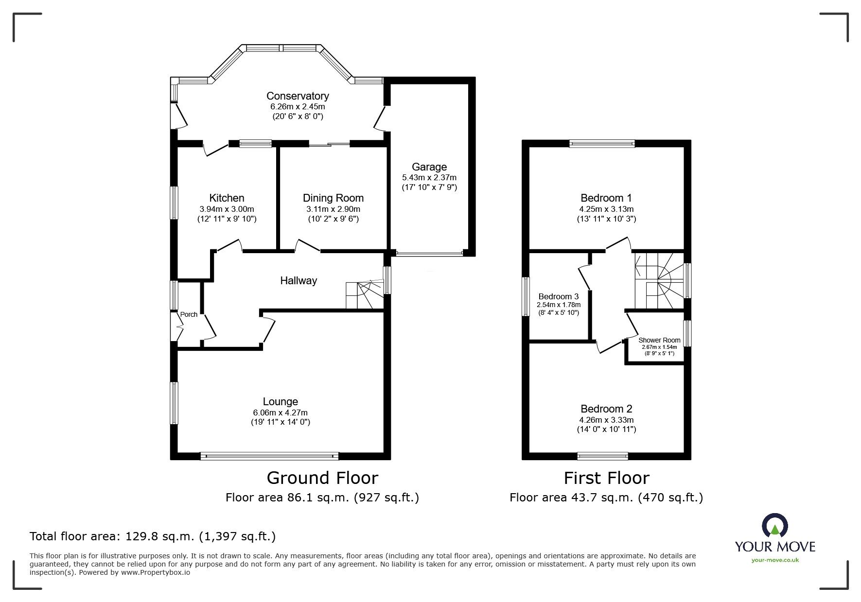Floorplan of 3 bedroom Detached House for sale, Silverdale Close, Branton, South Yorkshire, DN3