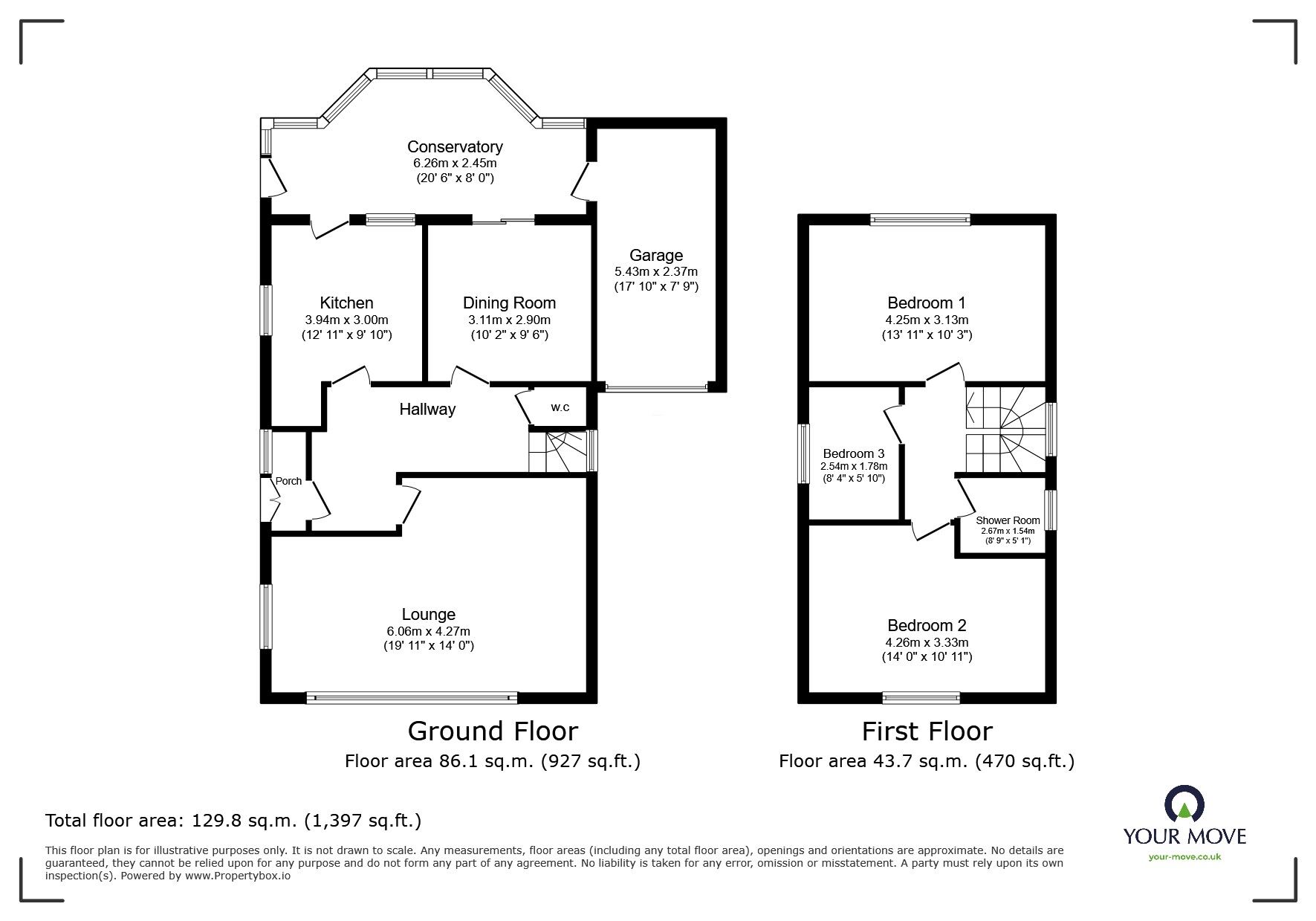 Floorplan of 3 bedroom Detached House for sale, Silverdale Close, Branton, South Yorkshire, DN3