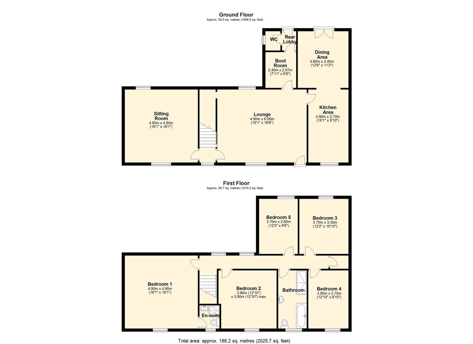 Floorplan of 5 bedroom Semi Detached Property for sale, No Road, Campsall, South Yorkshire, DN6