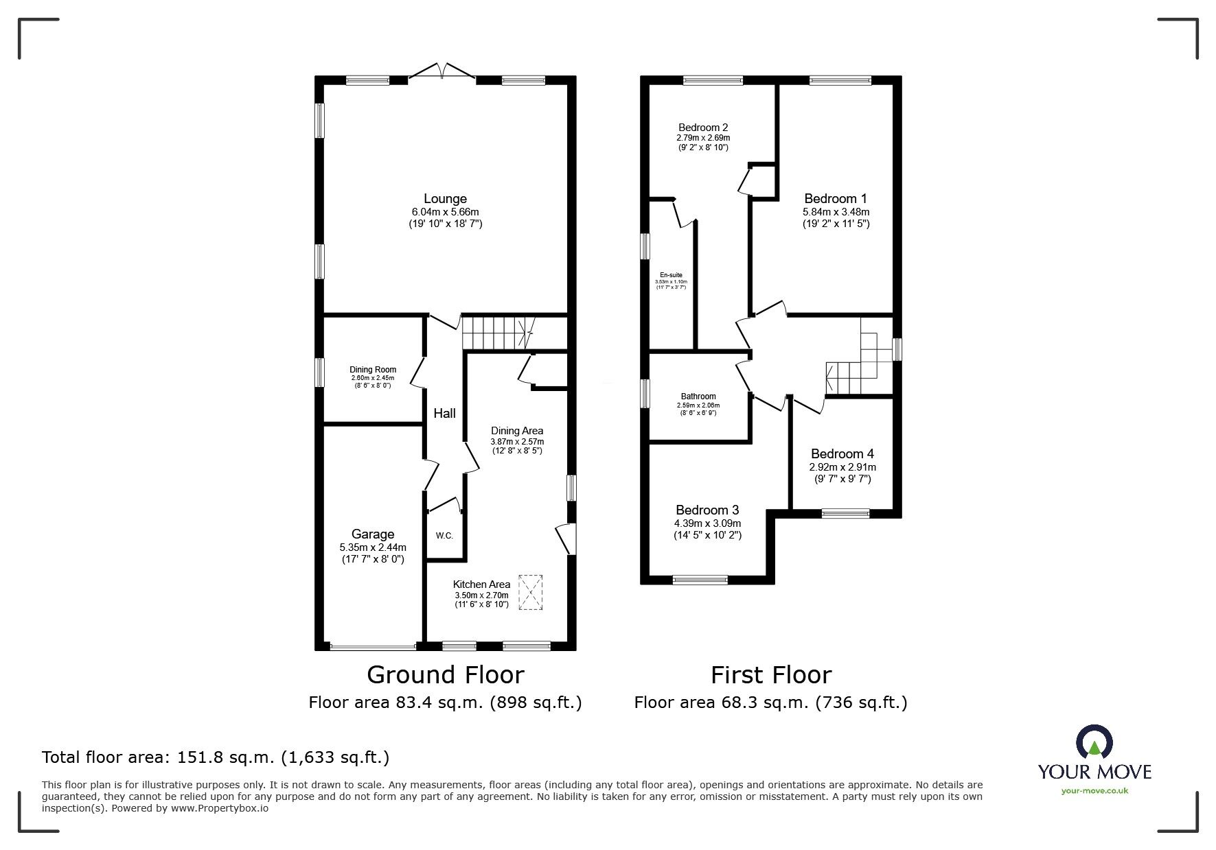 Floorplan of 4 bedroom Detached House for sale, Aviemore Road, Doncaster, South Yorkshire, DN4