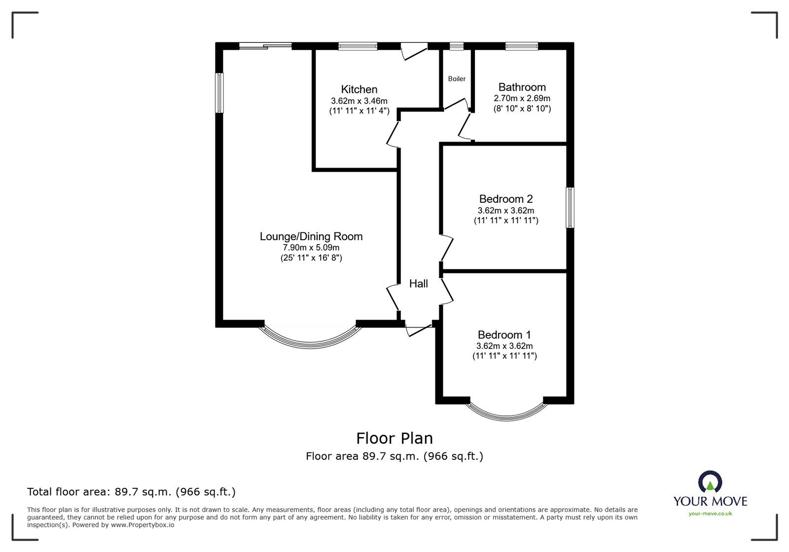 Floorplan of 3 bedroom Detached Bungalow for sale, St. Marys Road, Dunsville, South Yorkshire, DN7
