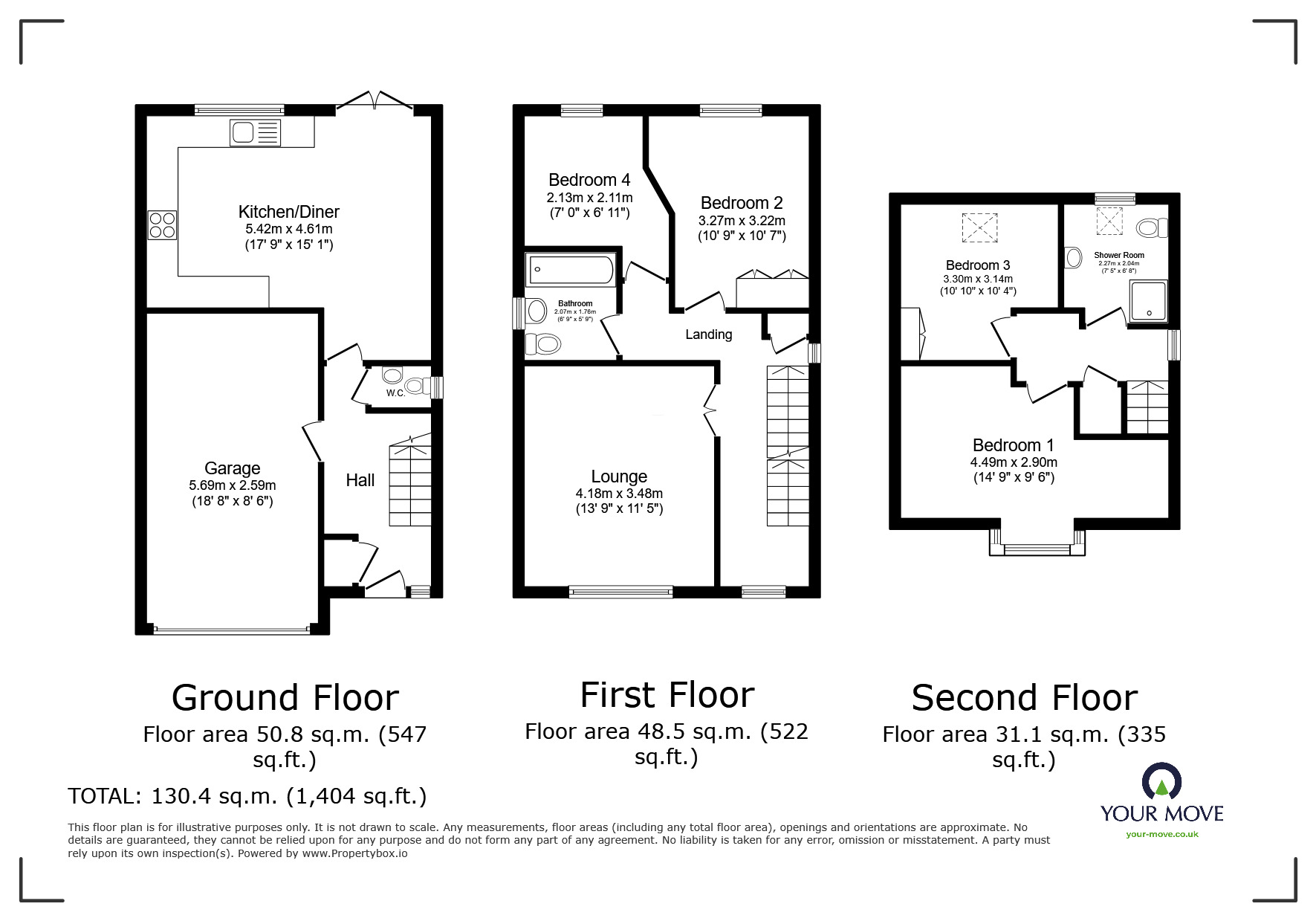 Floorplan of 4 bedroom Detached House for sale, Harewood Close, Balby, Doncaster, South Yorkshire, DN4