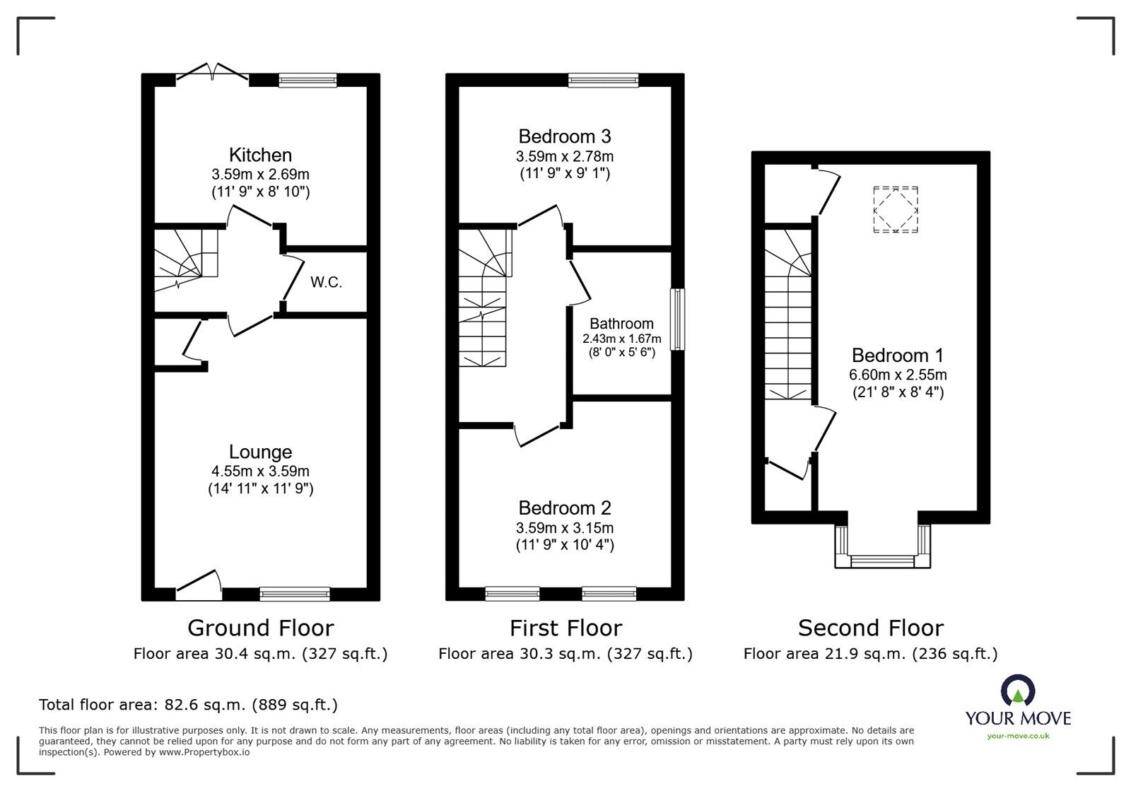 Floorplan of 3 bedroom Semi Detached House for sale, Dominion Road, Doncaster, South Yorkshire, DN5