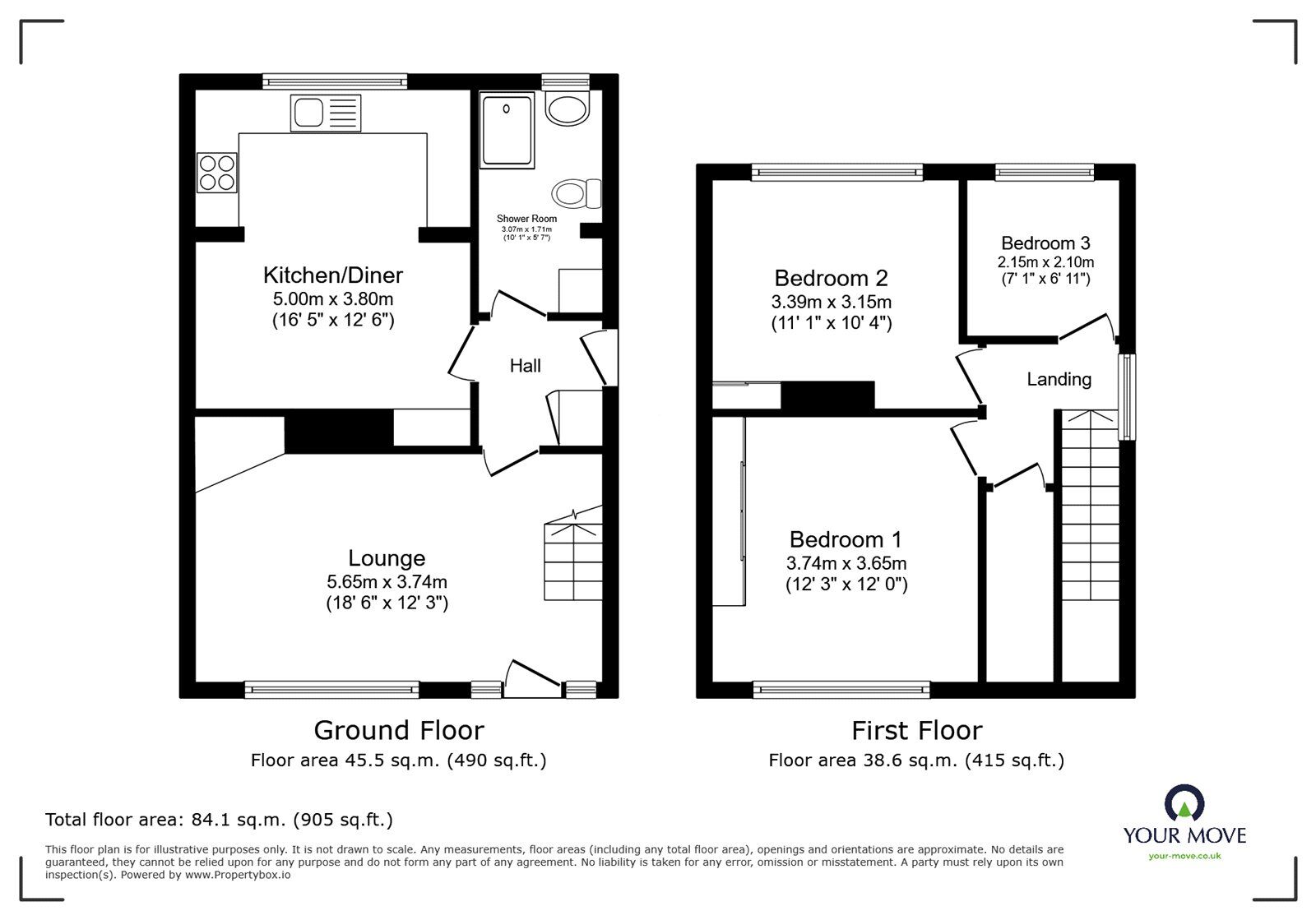 Floorplan of 3 bedroom Semi Detached House for sale, Station Road, Hatfield, South Yorkshire, DN7