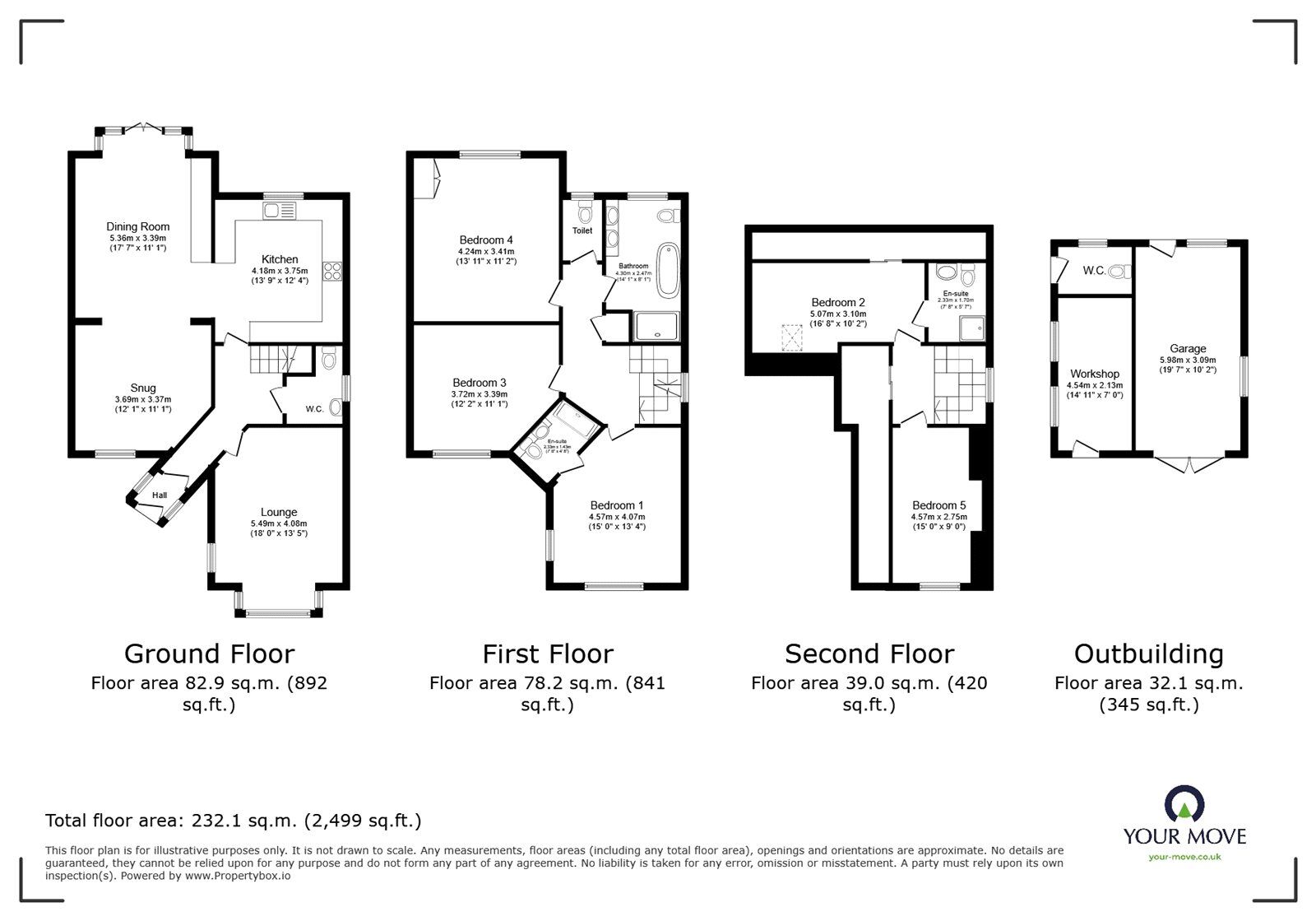 Floorplan of 5 bedroom Detached House for sale, Axholme Road, Doncaster, South Yorkshire, DN2
