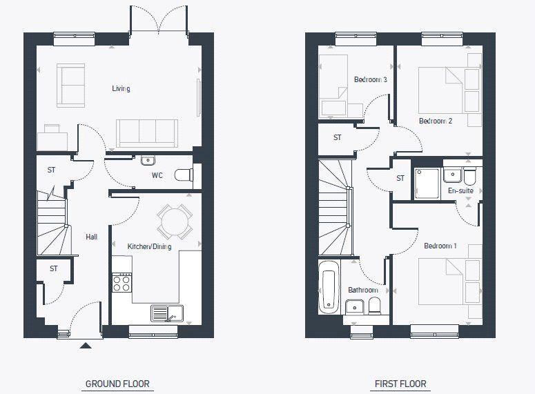 Floorplan of 3 bedroom Semi Detached House for sale, Sundial Way, Doncaster, South Yorkshire, DN5