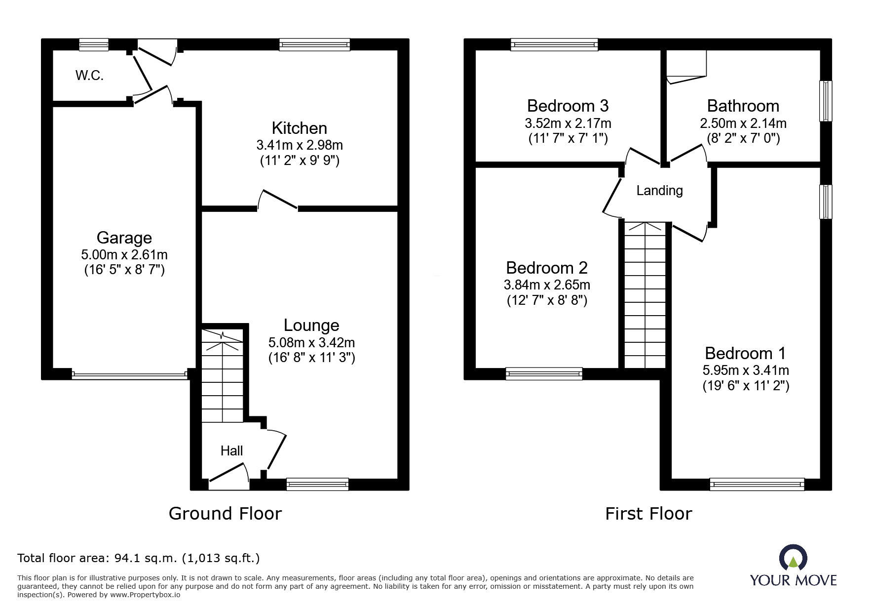 Floorplan of 3 bedroom Semi Detached House for sale, Stony Close, Stainforth, South Yorkshire, DN7