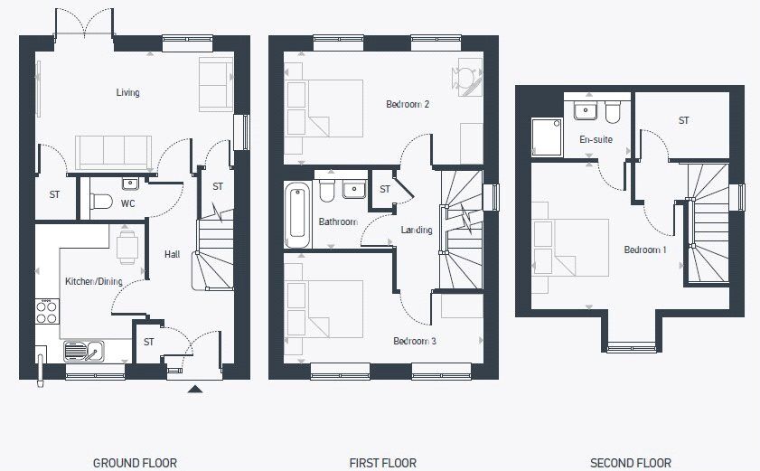 Floorplan of 3 bedroom Semi Detached House for sale, Pendulum Drive, Doncaster, South Yorkshire, DN5
