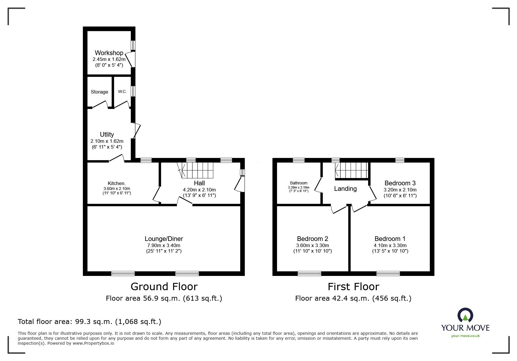 Floorplan of 3 bedroom Semi Detached House for sale, Hawthorn Avenue, Armthorpe, Doncaster, DN3