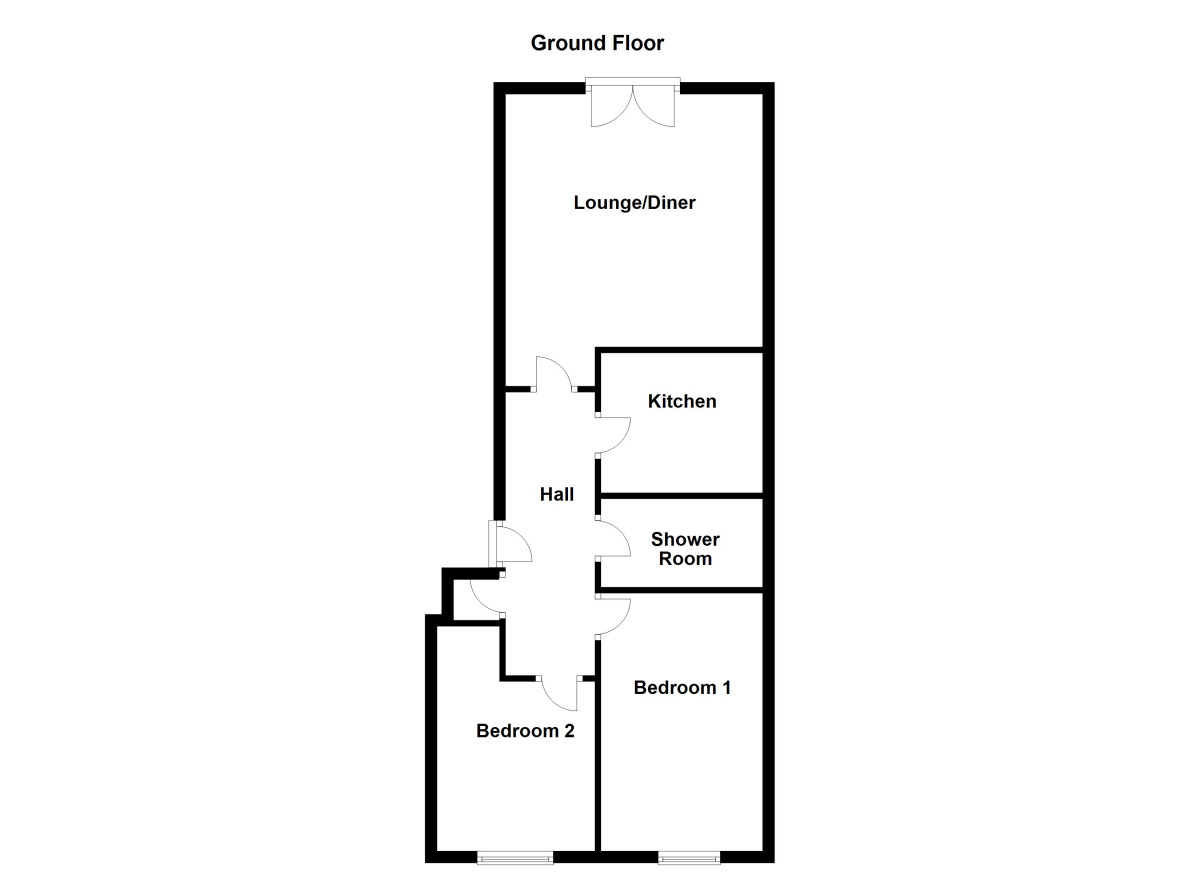 Floorplan of 2 bedroom  Flat to rent, Marsden Gardens, Kirk Sandall, South Yorkshire, DN3