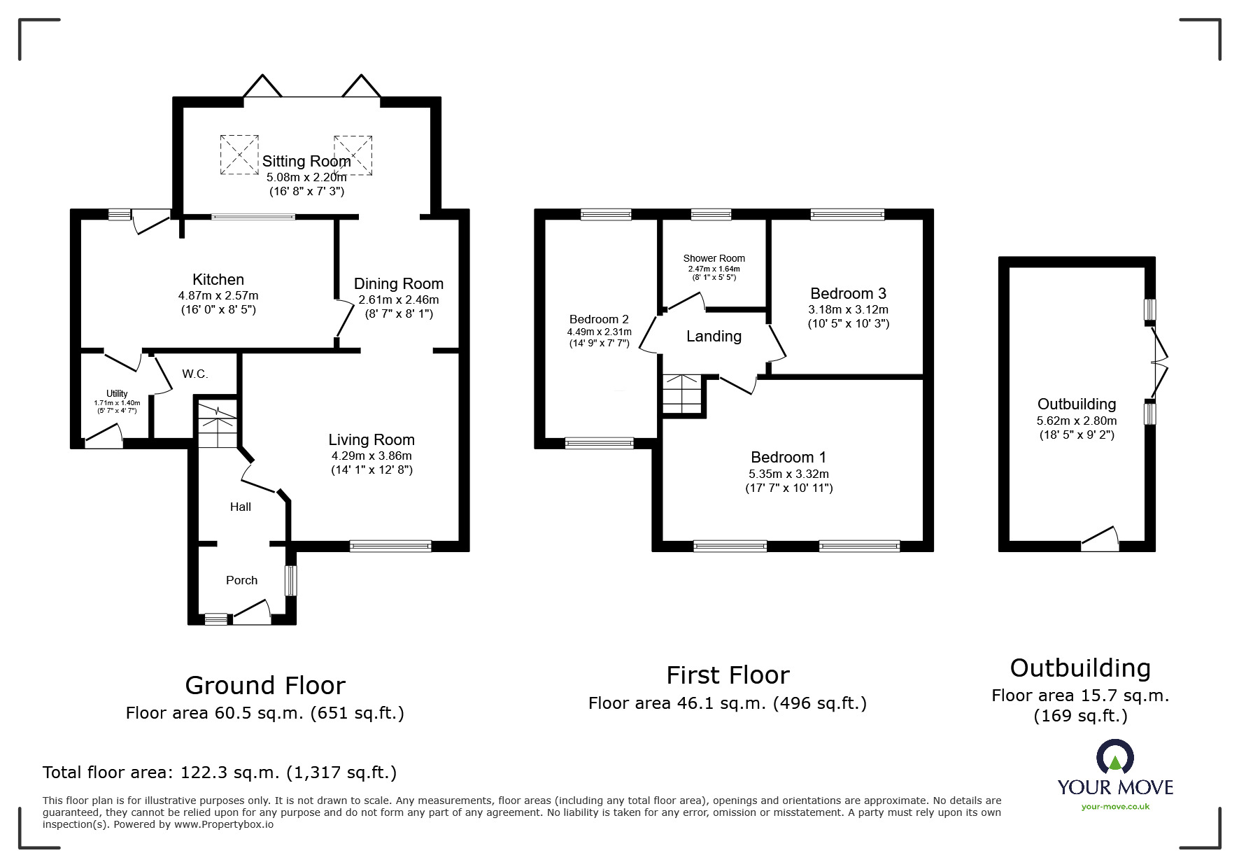 Floorplan of 3 bedroom Semi Detached House for sale, Curzen Crescent, Kirk Sandall, South Yorkshire, DN3