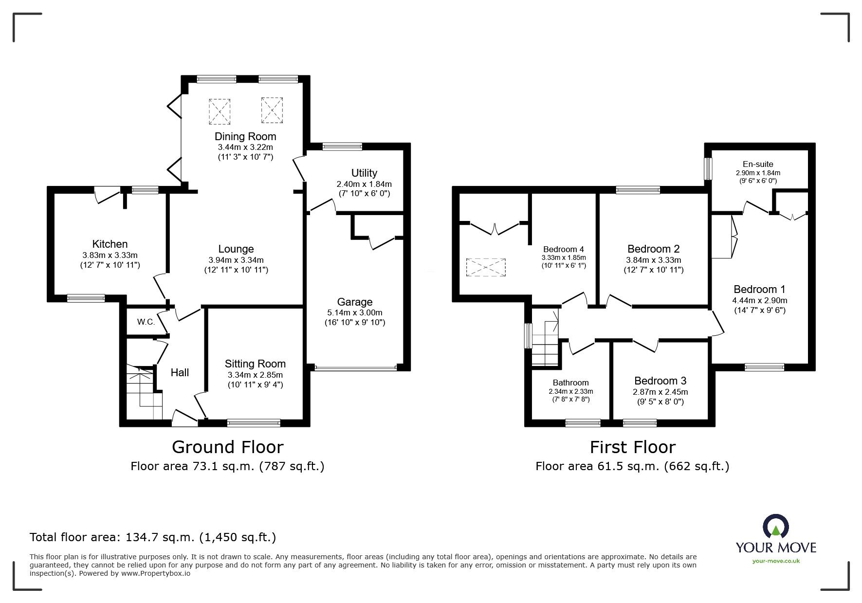 Floorplan of 4 bedroom Detached House for sale, North Cliff Road, Conisbrough, South Yorkshire, DN12