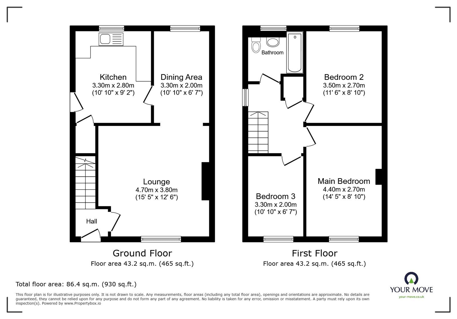 Floorplan of 3 bedroom Semi Detached House for sale, The Birches, Westwoodside, Lincolnshire, DN9