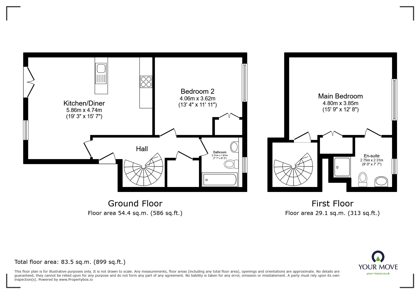 Floorplan of 2 bedroom  Flat to rent, York Road, Doncaster, South Yorkshire, DN5