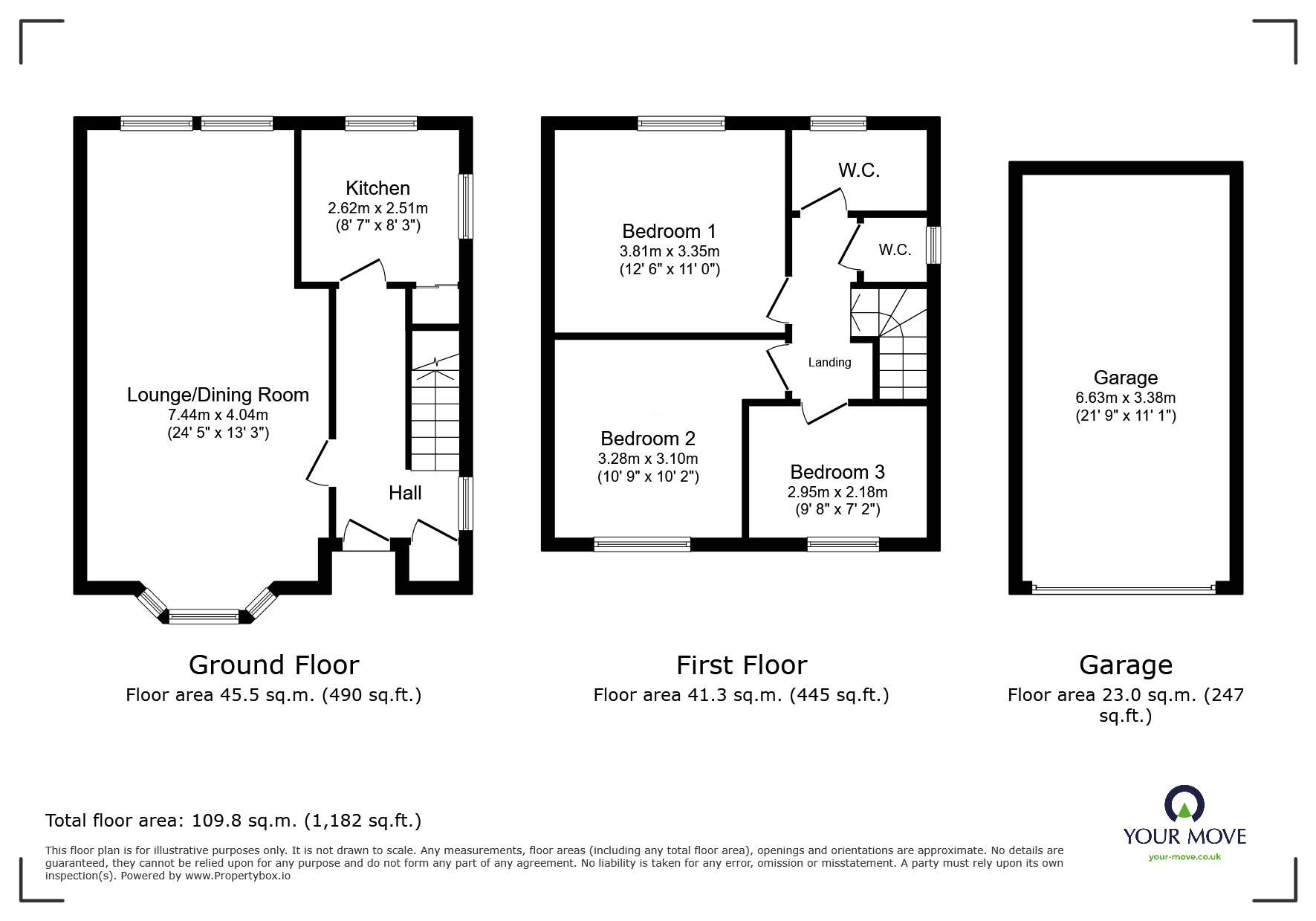 Floorplan of 3 bedroom Semi Detached House to rent, Rutland Crescent, Harworth, Nottinghamshire, DN11
