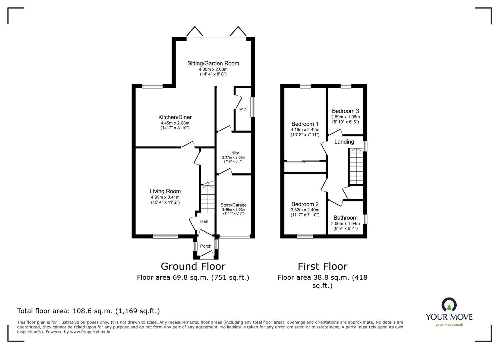 Floorplan of 3 bedroom Semi Detached House for sale, Far Field Close, Edenthorpe, South Yorkshire, DN3