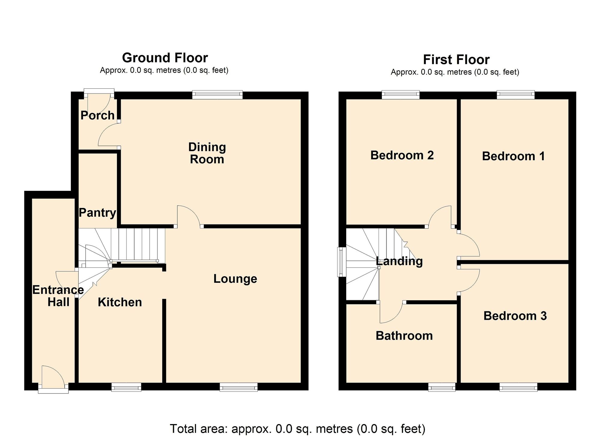 Floorplan of 3 bedroom End Terrace House to rent, The Crescent, Woodlands, South Yorkshire, DN6