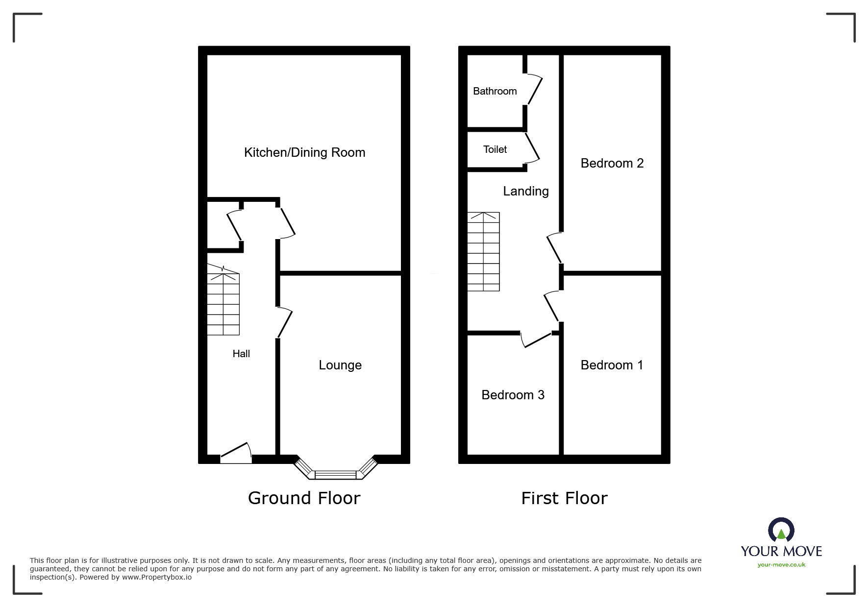 Floorplan of 3 bedroom Semi Detached House to rent, St. Hildas Road, Doncaster, South Yorkshire, DN4