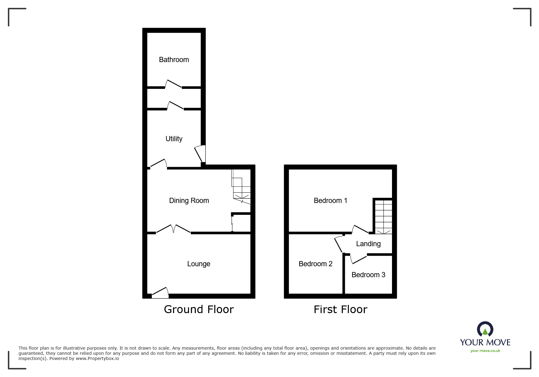 Floorplan of 3 bedroom Mid Terrace House to rent, Kings Crescent, Edlington, South Yorkshire, DN12