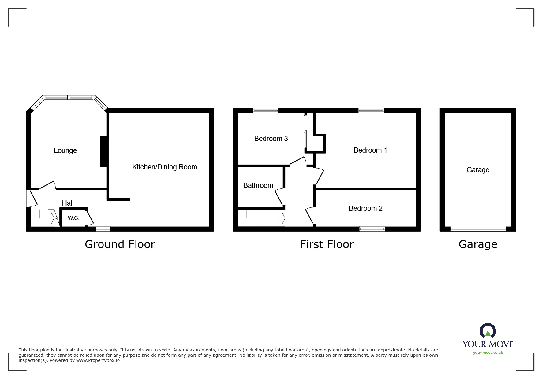 Floorplan of 3 bedroom Semi Detached House to rent, Scrooby Road, Bircotes, Nottinghamshire, DN11