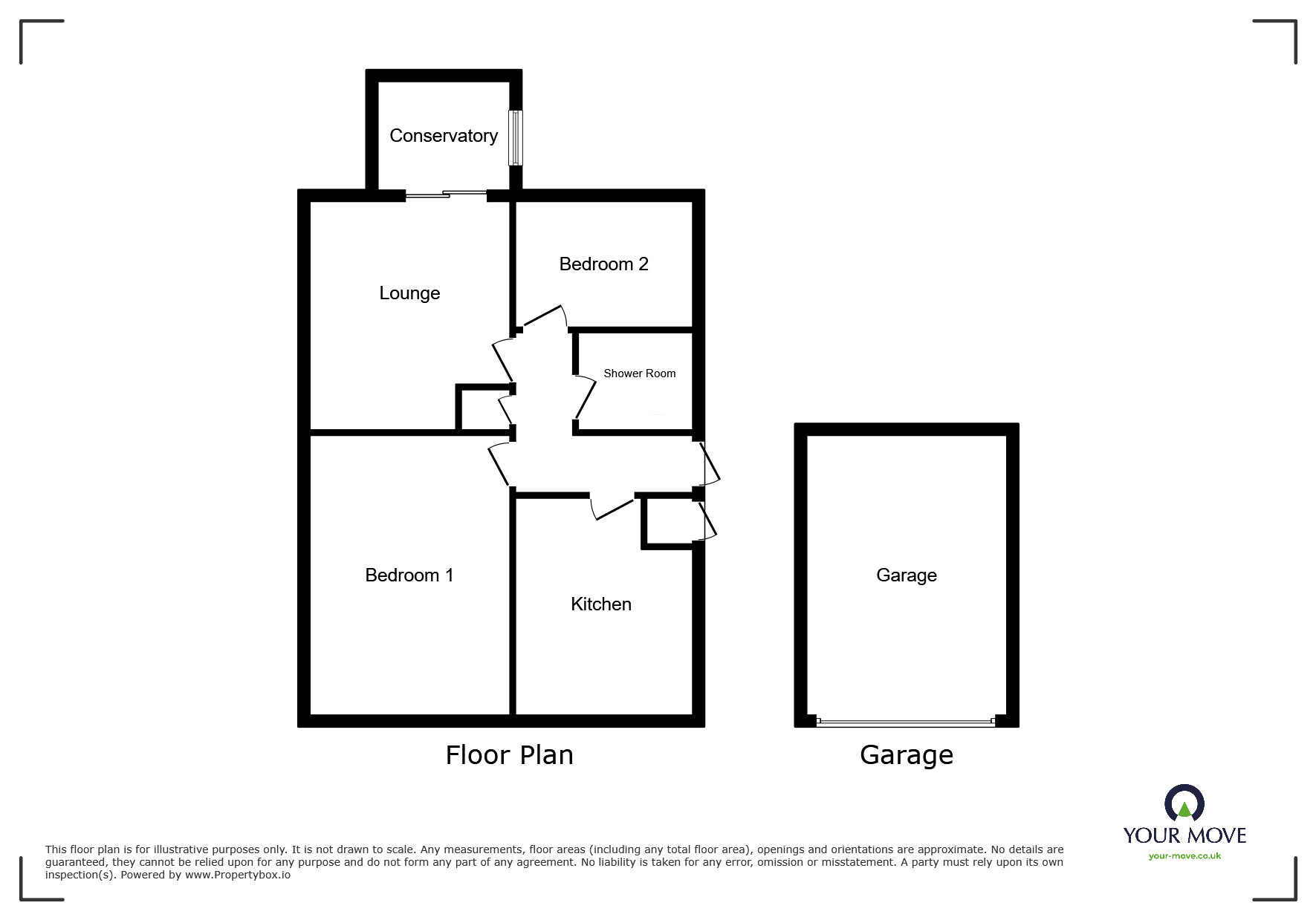 Floorplan of 2 bedroom  Bungalow to rent, Langthwaite Road, Doncaster, South Yorkshire, DN5