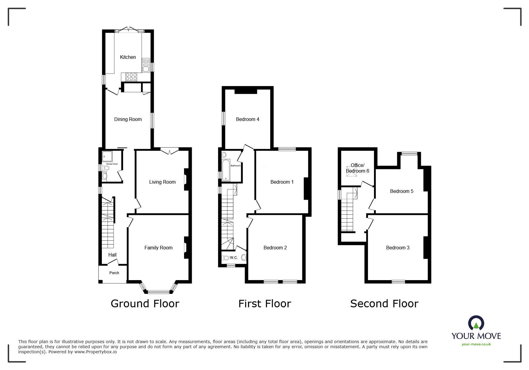 Floorplan of 6 bedroom Semi Detached House for sale, Axholme Road, Doncaster, South Yorkshire, DN2