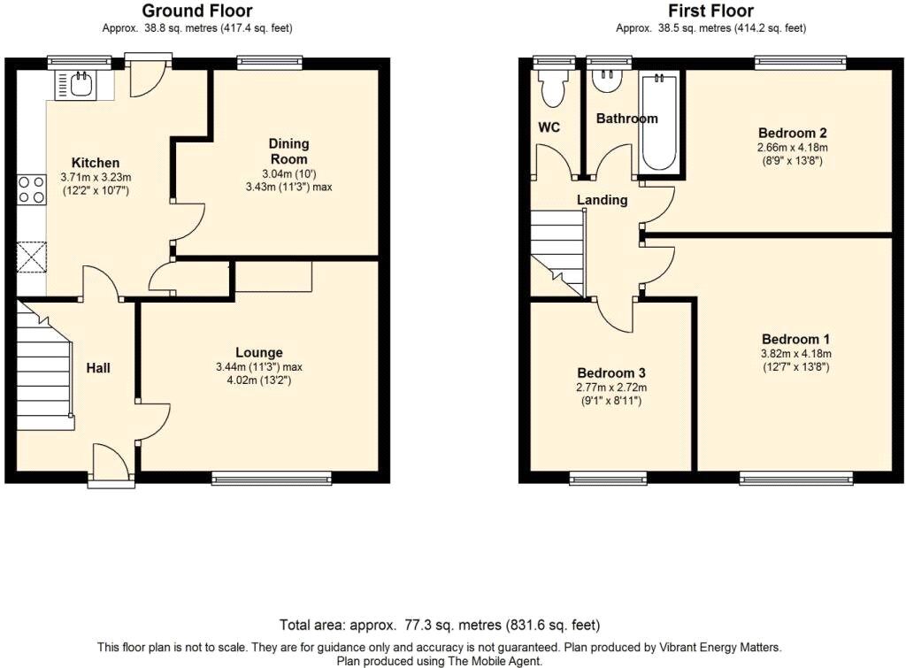 Floorplan of 3 bedroom Semi Detached House for sale, Broomhouse Lane, Edlington, South Yorkshire, DN12