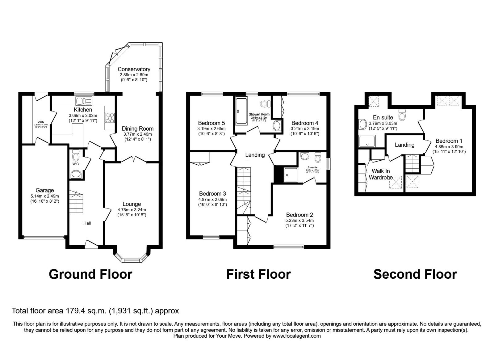 Floorplan of 5 bedroom Detached House for sale, Kiplin Drive, Norton, South Yorkshire, DN6