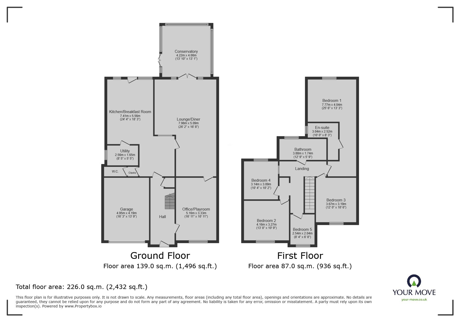 Floorplan of 5 bedroom Detached House for sale, Park Drive, Sprotbrough, South Yorkshire, DN5