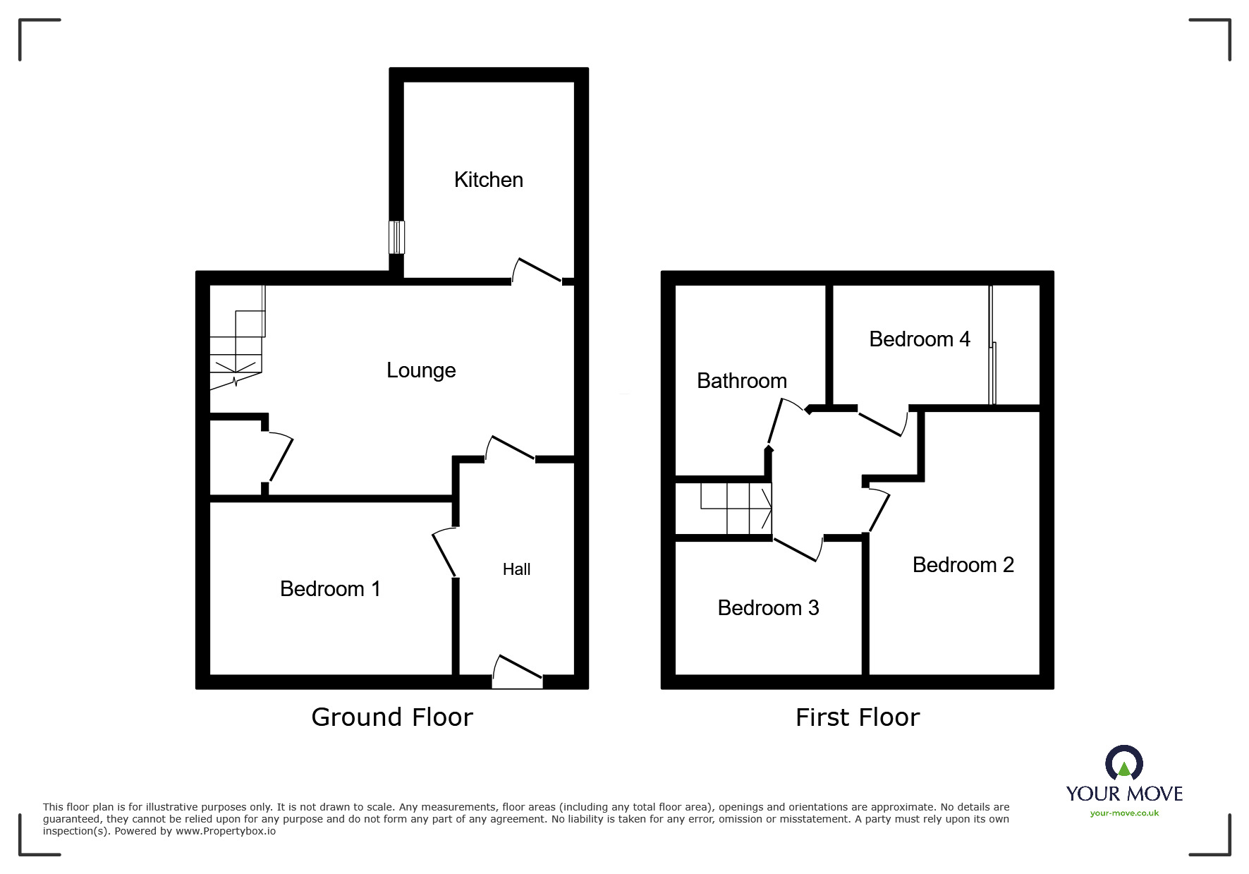 Floorplan of 4 bedroom Mid Terrace House to rent, Nelson Road, Edlington, South Yorkshire, DN12