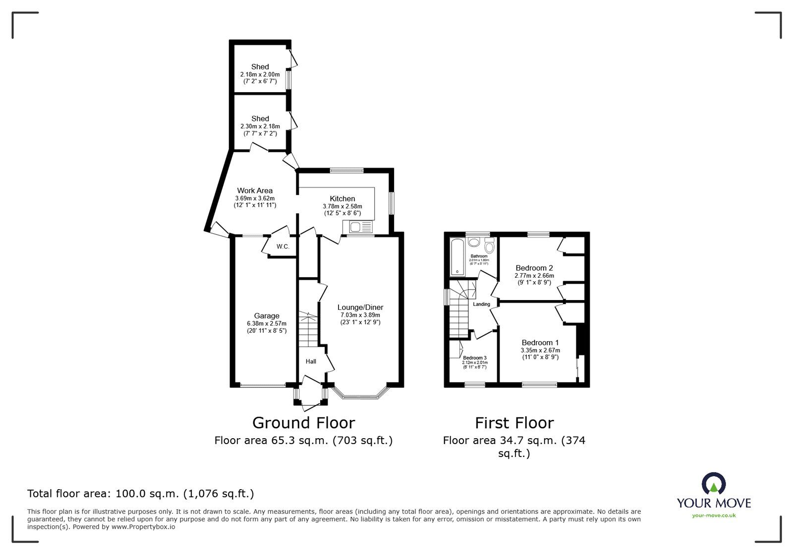 Floorplan of 3 bedroom Semi Detached House for sale, Gurth Avenue, Edenthorpe, South Yorkshire, DN3